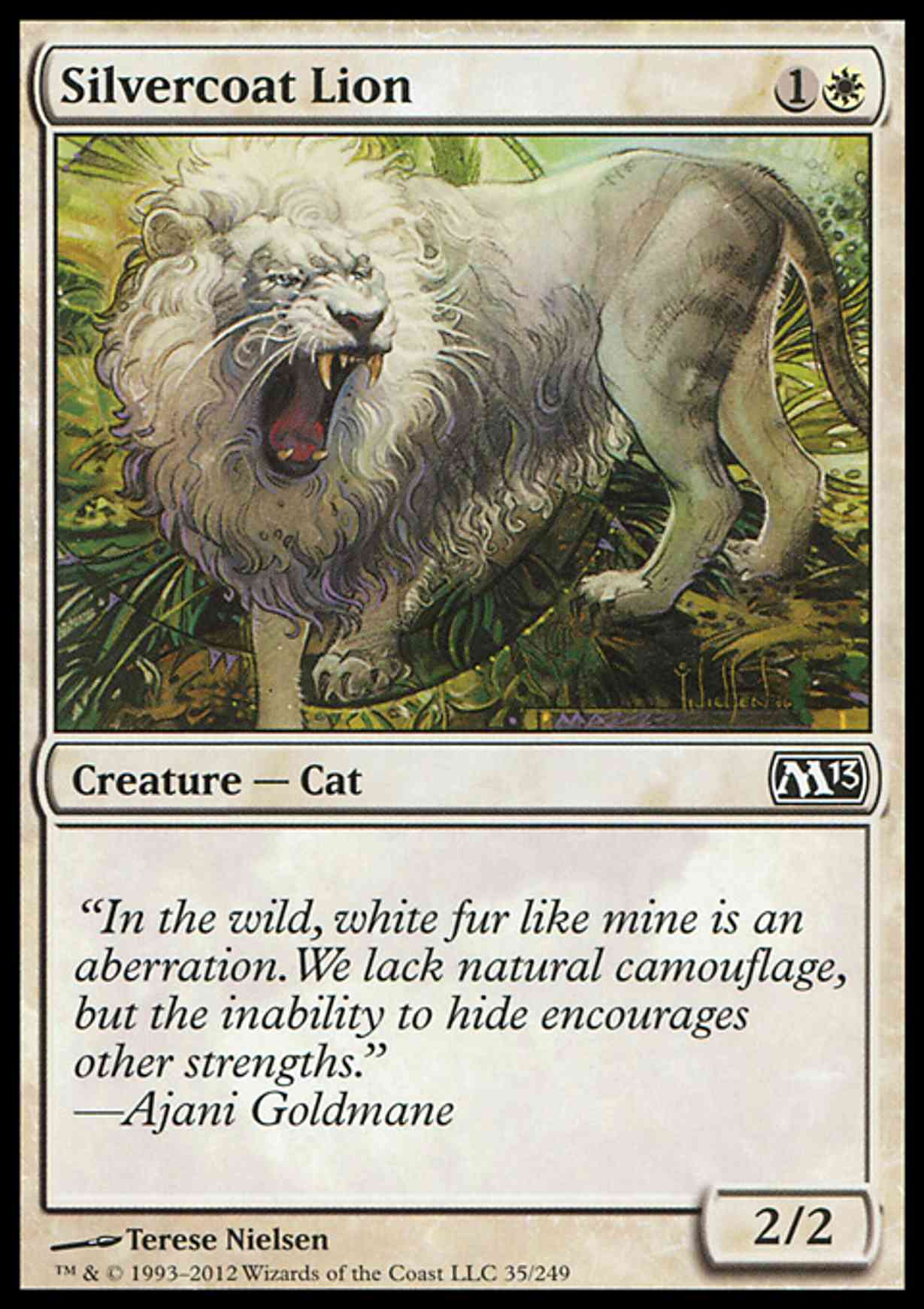 Silvercoat Lion magic card front