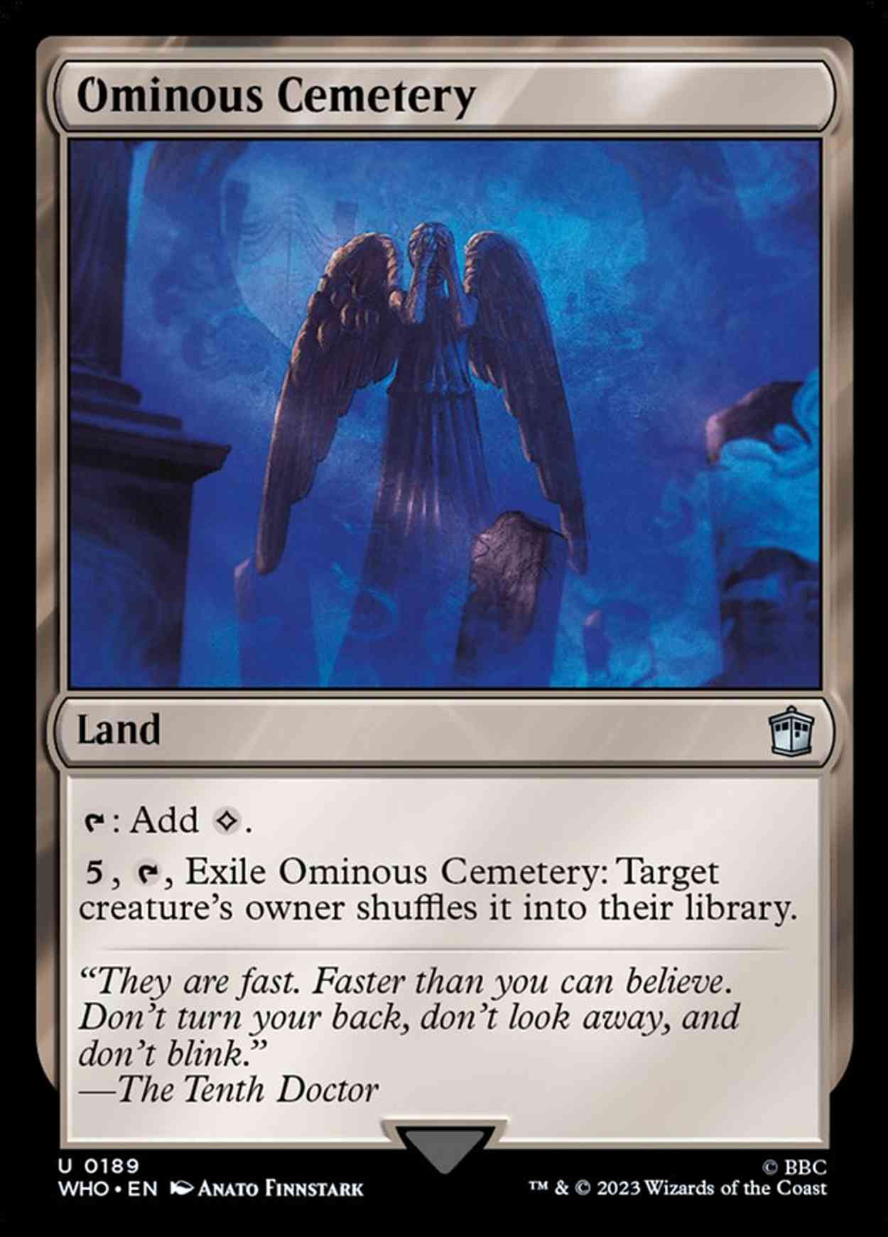 Ominous Cemetery magic card front