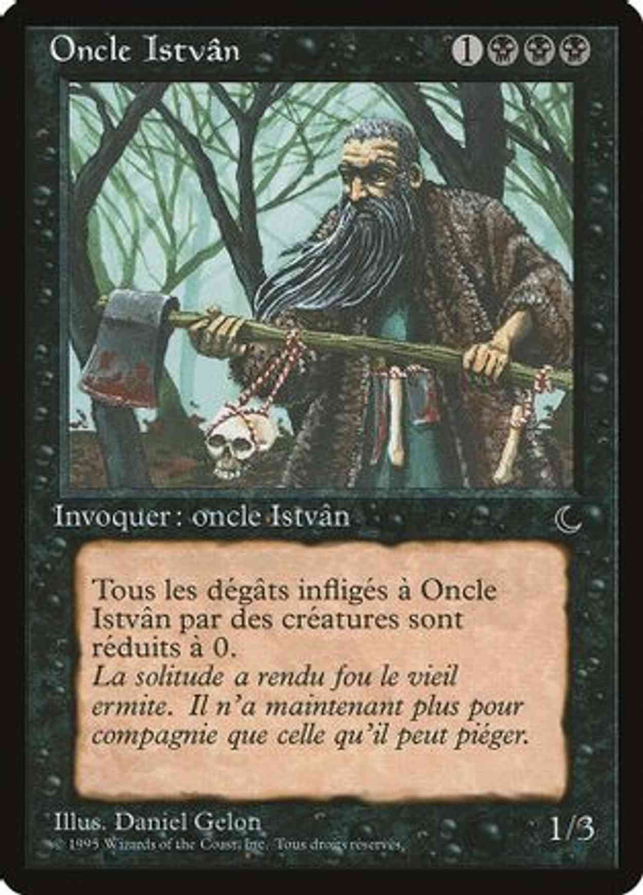 Uncle Istvan (French) - "Oncle Istavan" magic card front