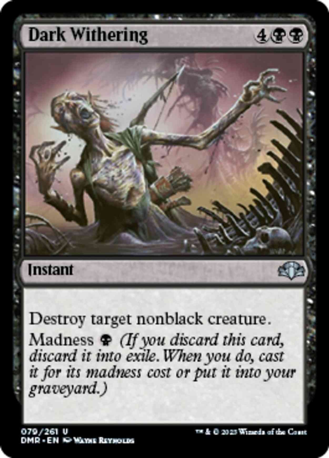 Dark Withering magic card front