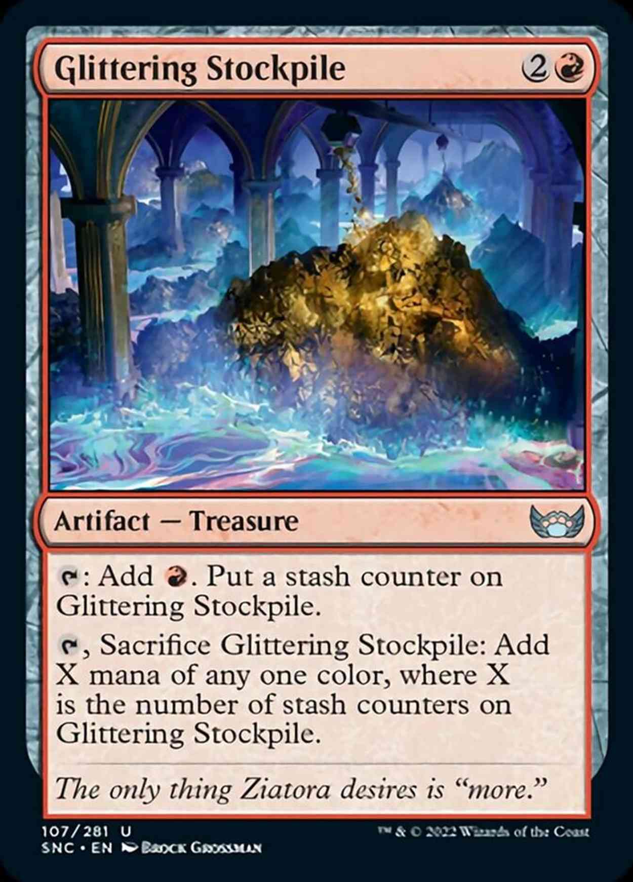 Glittering Stockpile magic card front