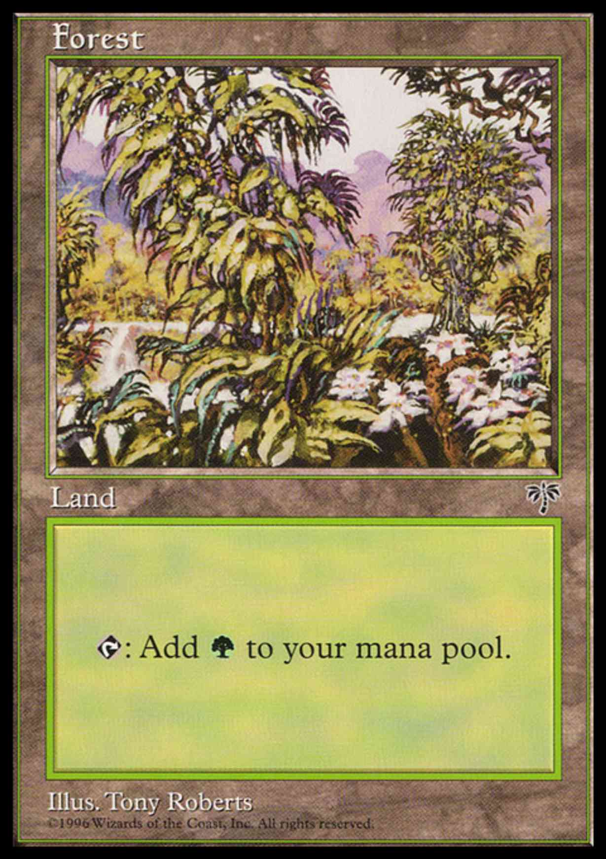 Forest (White Flowers Right) magic card front