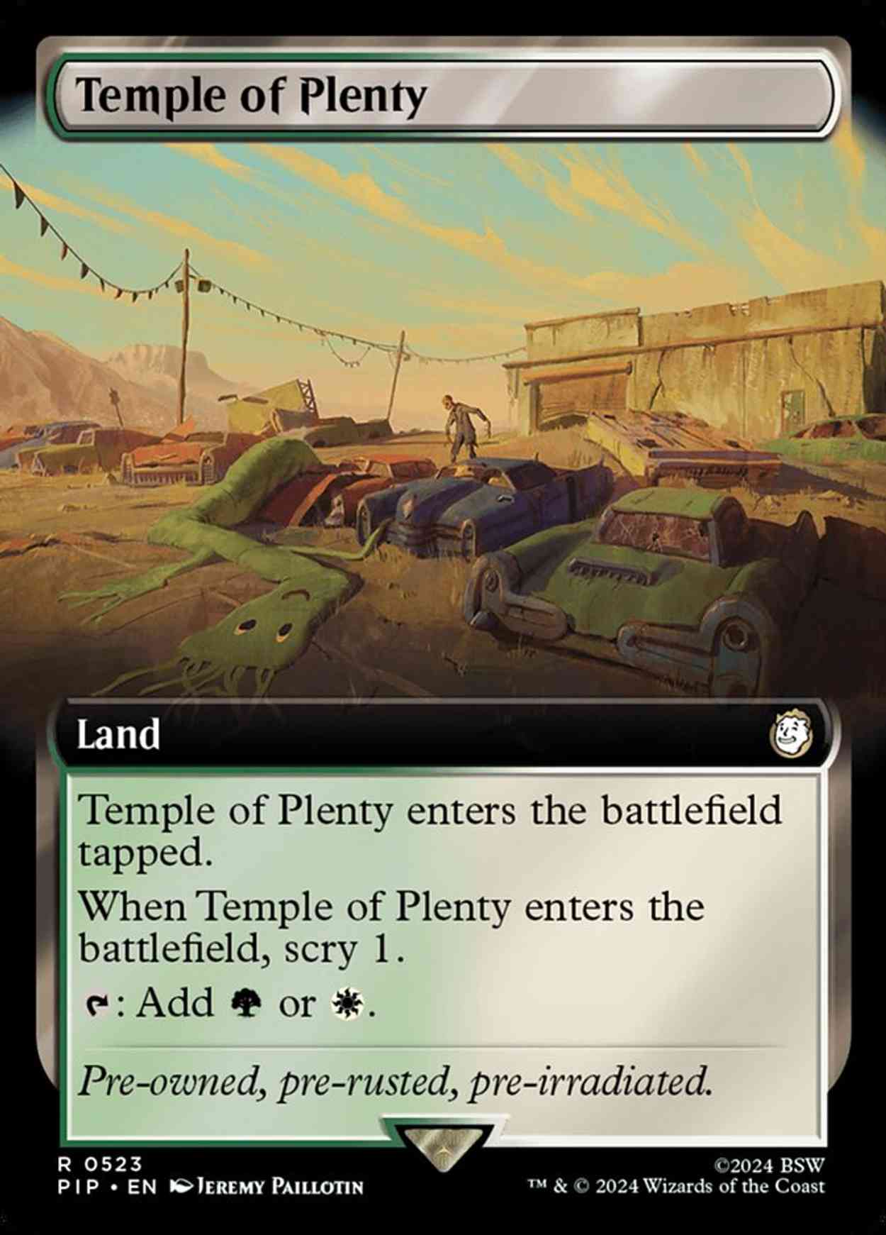 Temple of Plenty (Extended Art) magic card front