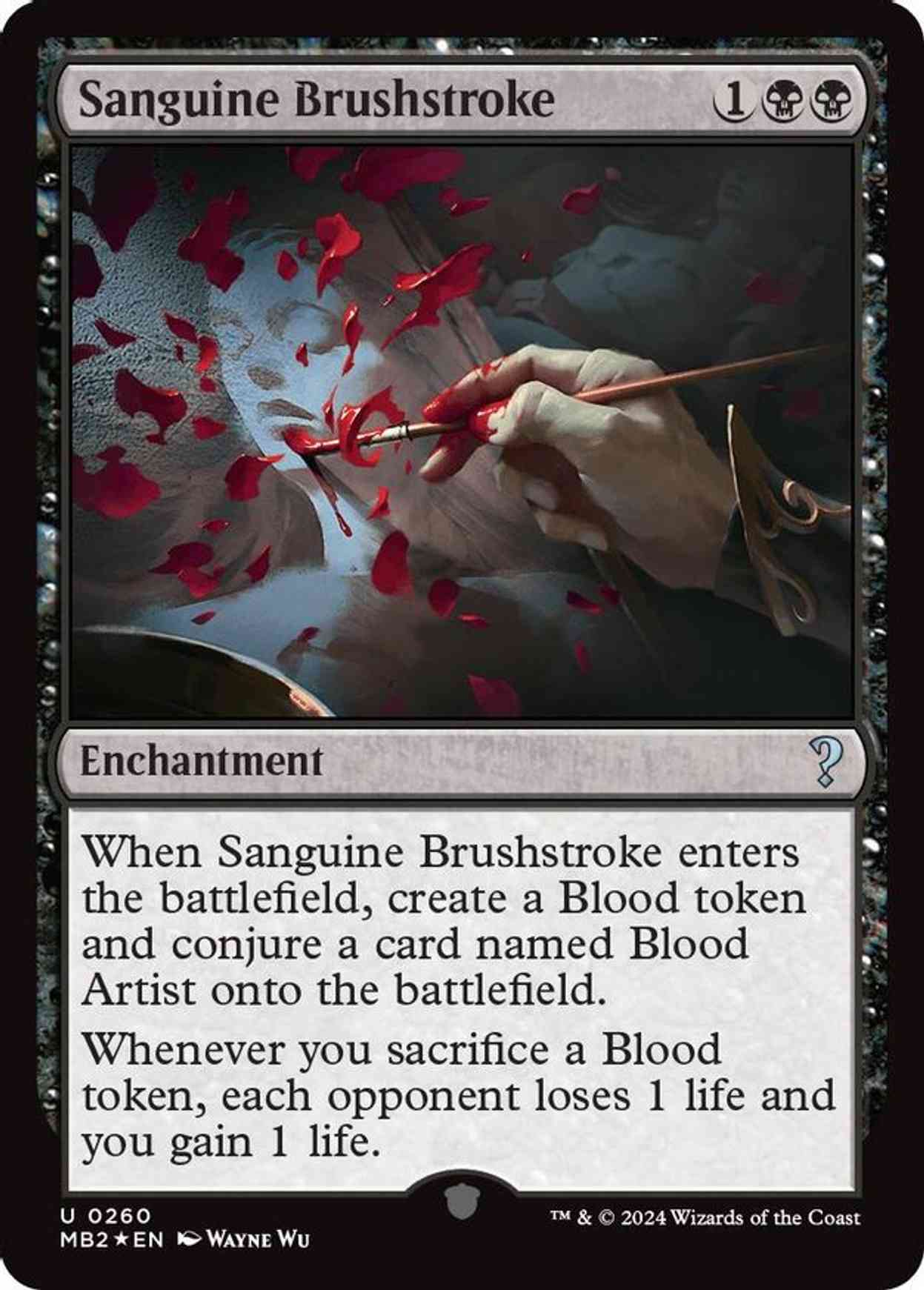 Sanguine Brushstroke magic card front