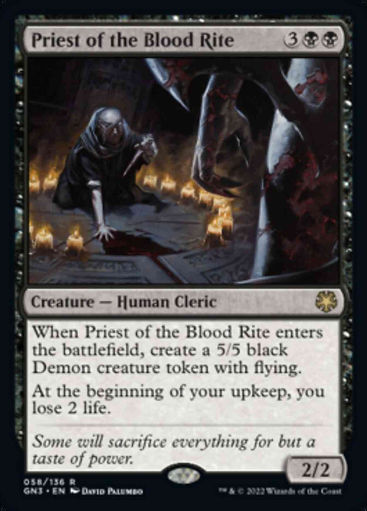 Priest of the Blood Rite magic card front