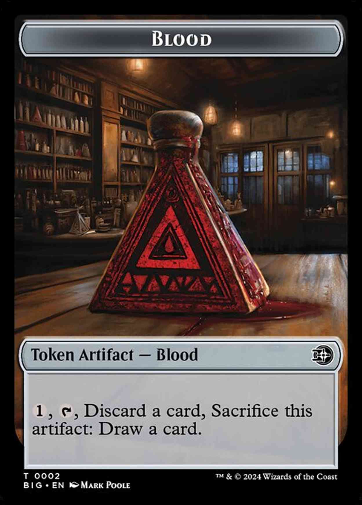 Blood // Plot Double-Sided Token magic card front