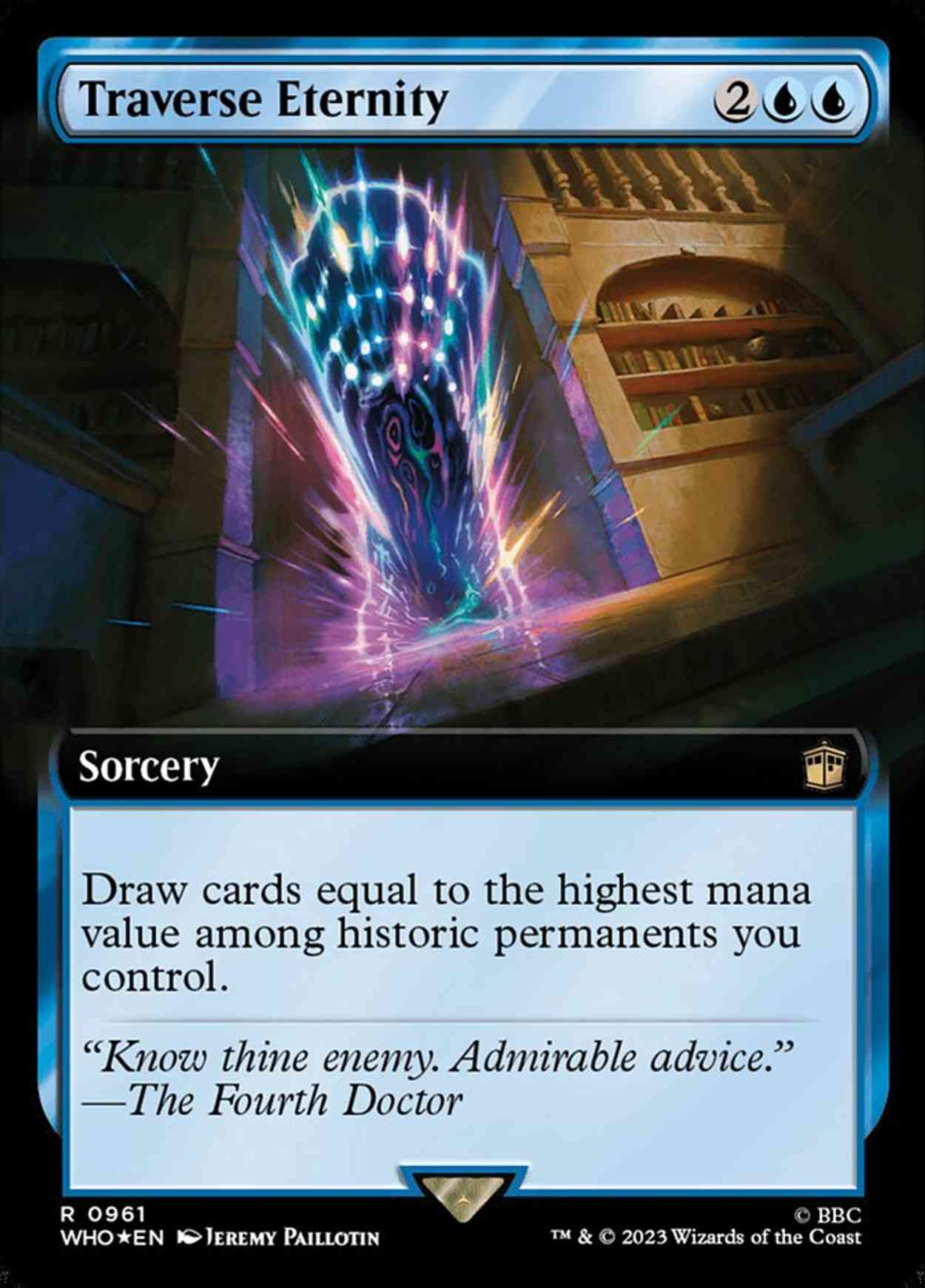 Traverse Eternity (Extended Art) (Surge Foil) magic card front