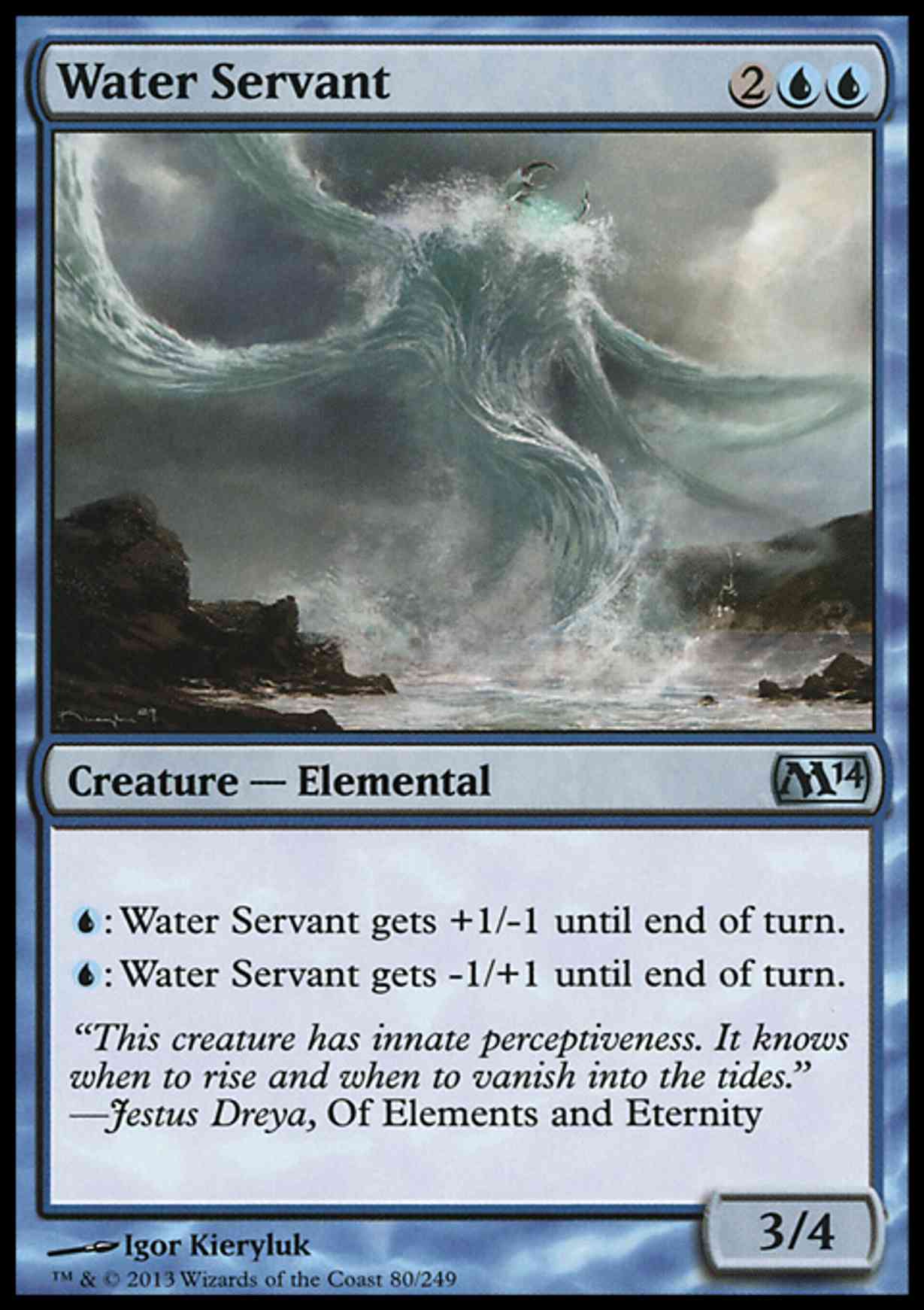 Water Servant magic card front
