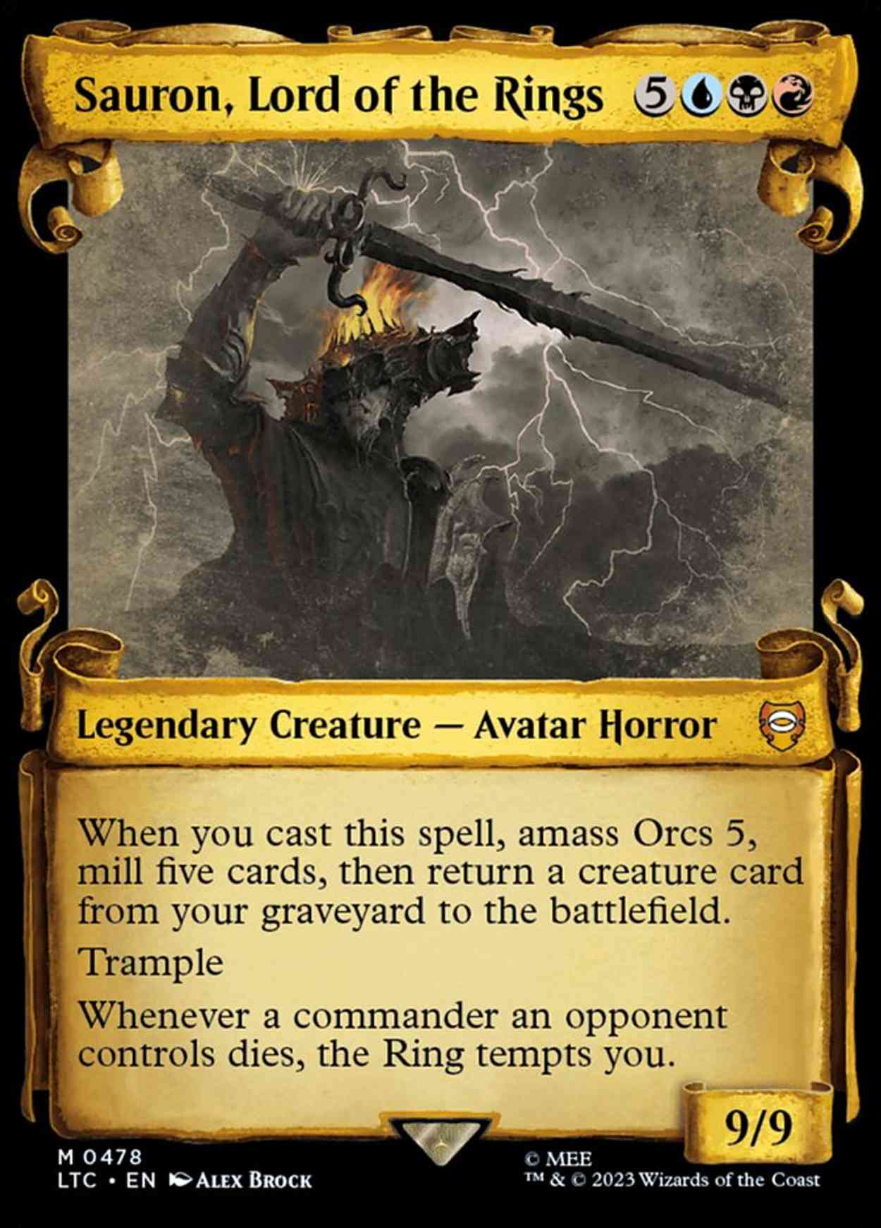 Sauron, Lord of the Rings (Showcase Scrolls) magic card front