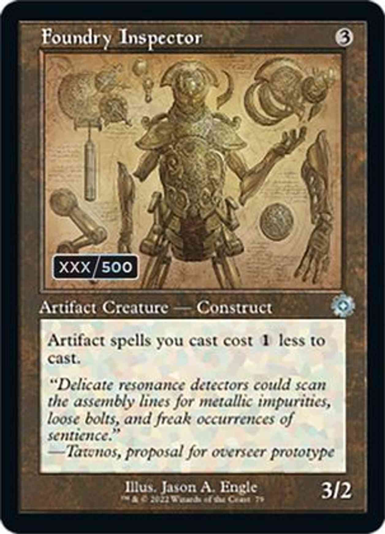 Foundry Inspector (Schematic) (Serial Numbered) magic card front