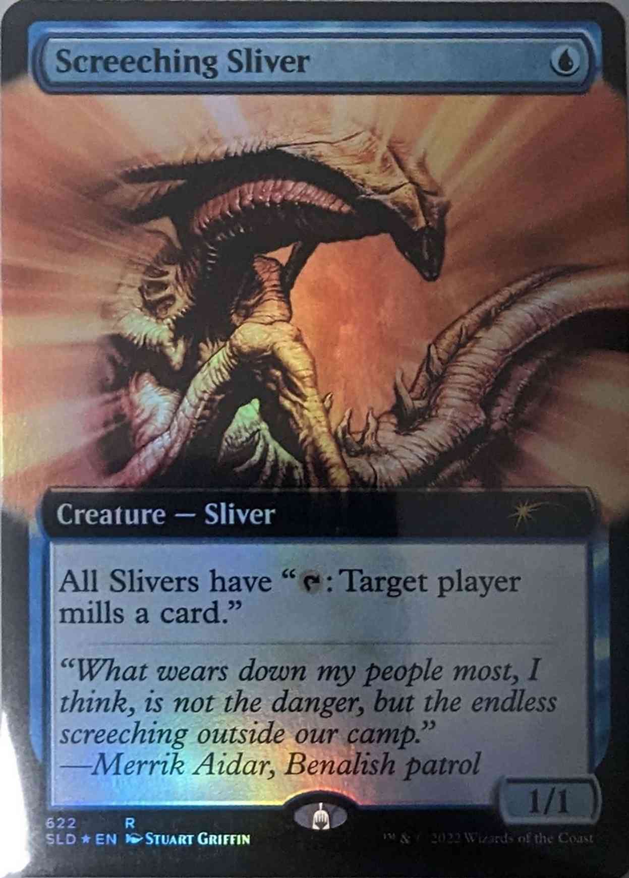 Screeching Sliver (Extended Art) magic card front