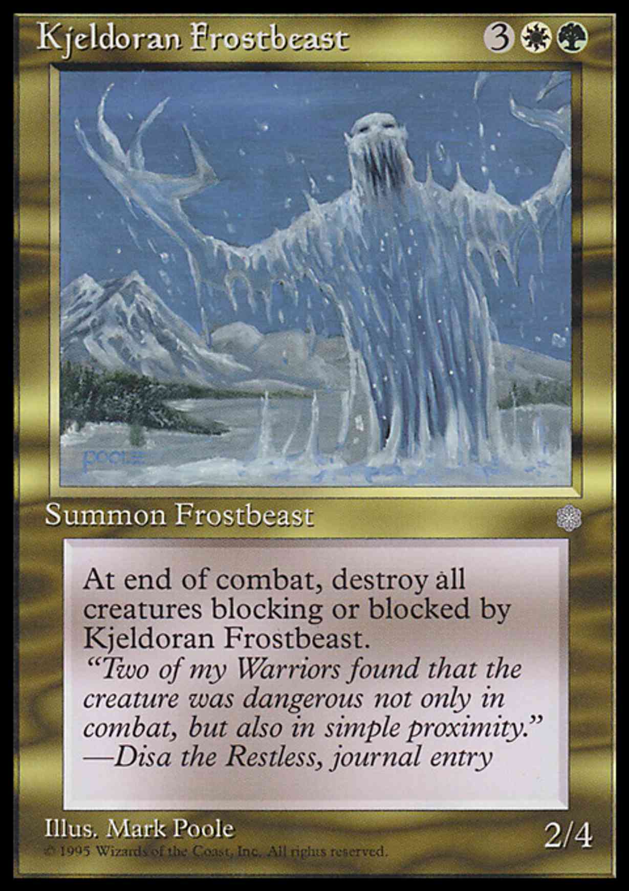 Kjeldoran Frostbeast magic card front