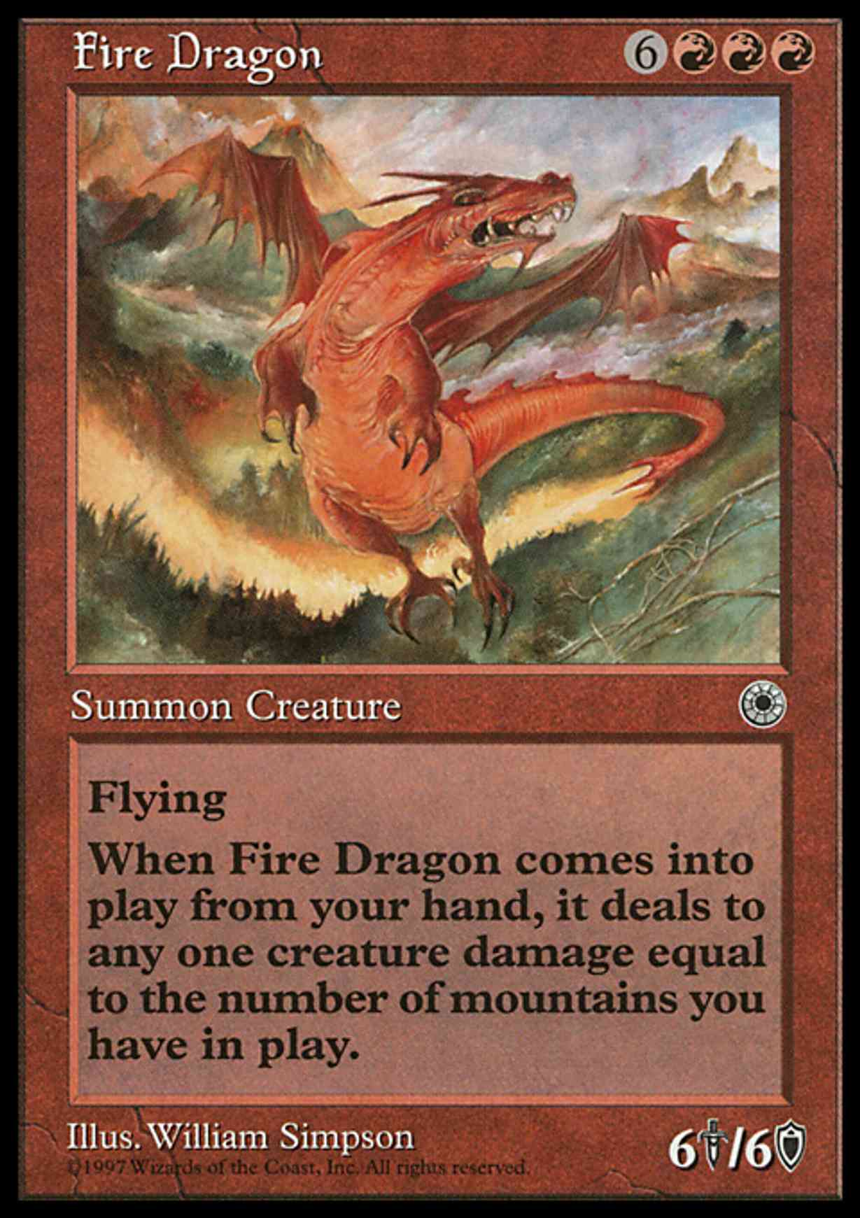 Fire Dragon magic card front
