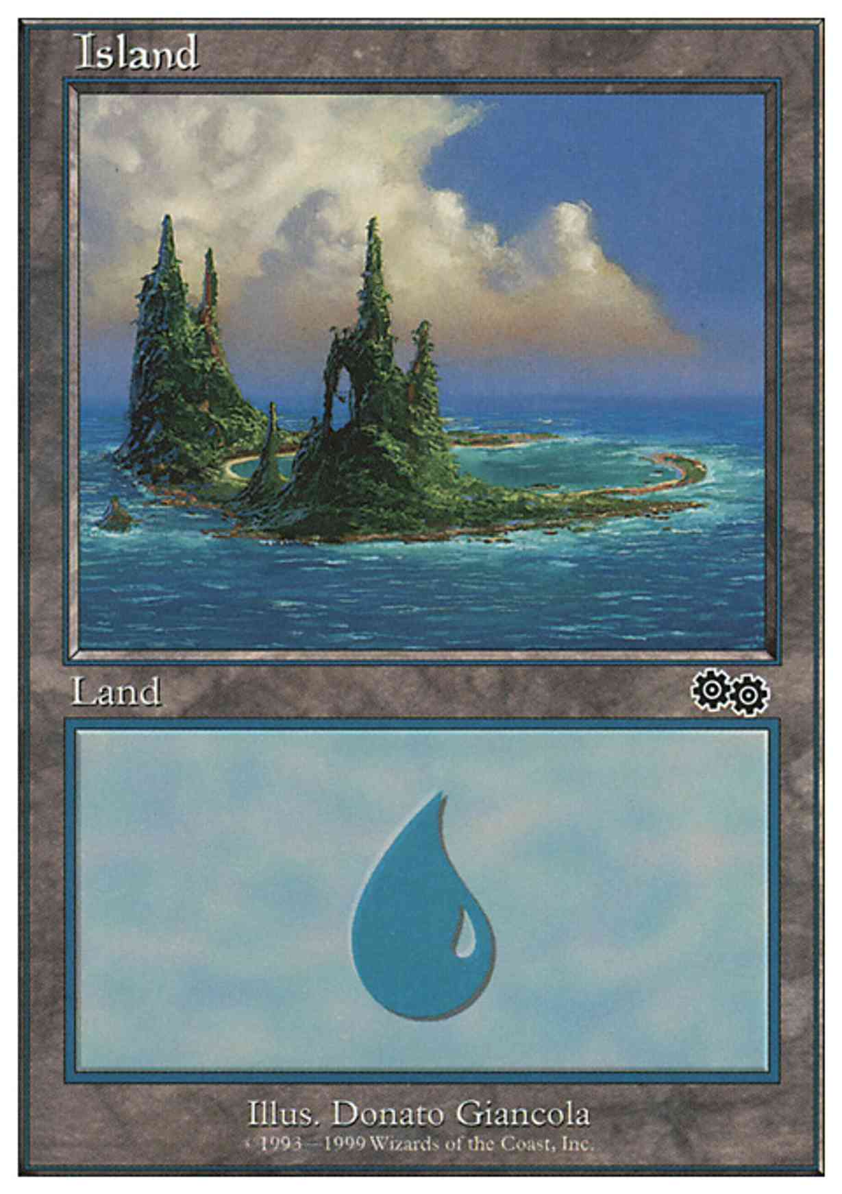 Island (Spires Left) magic card front