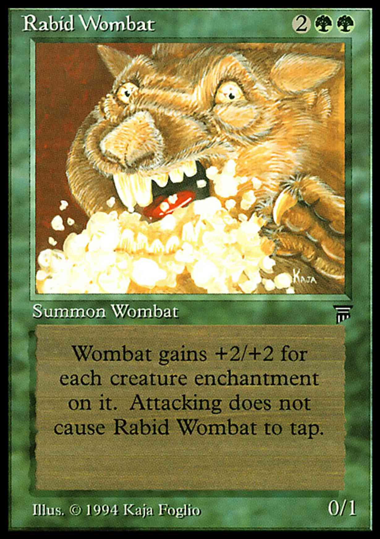 Rabid Wombat magic card front