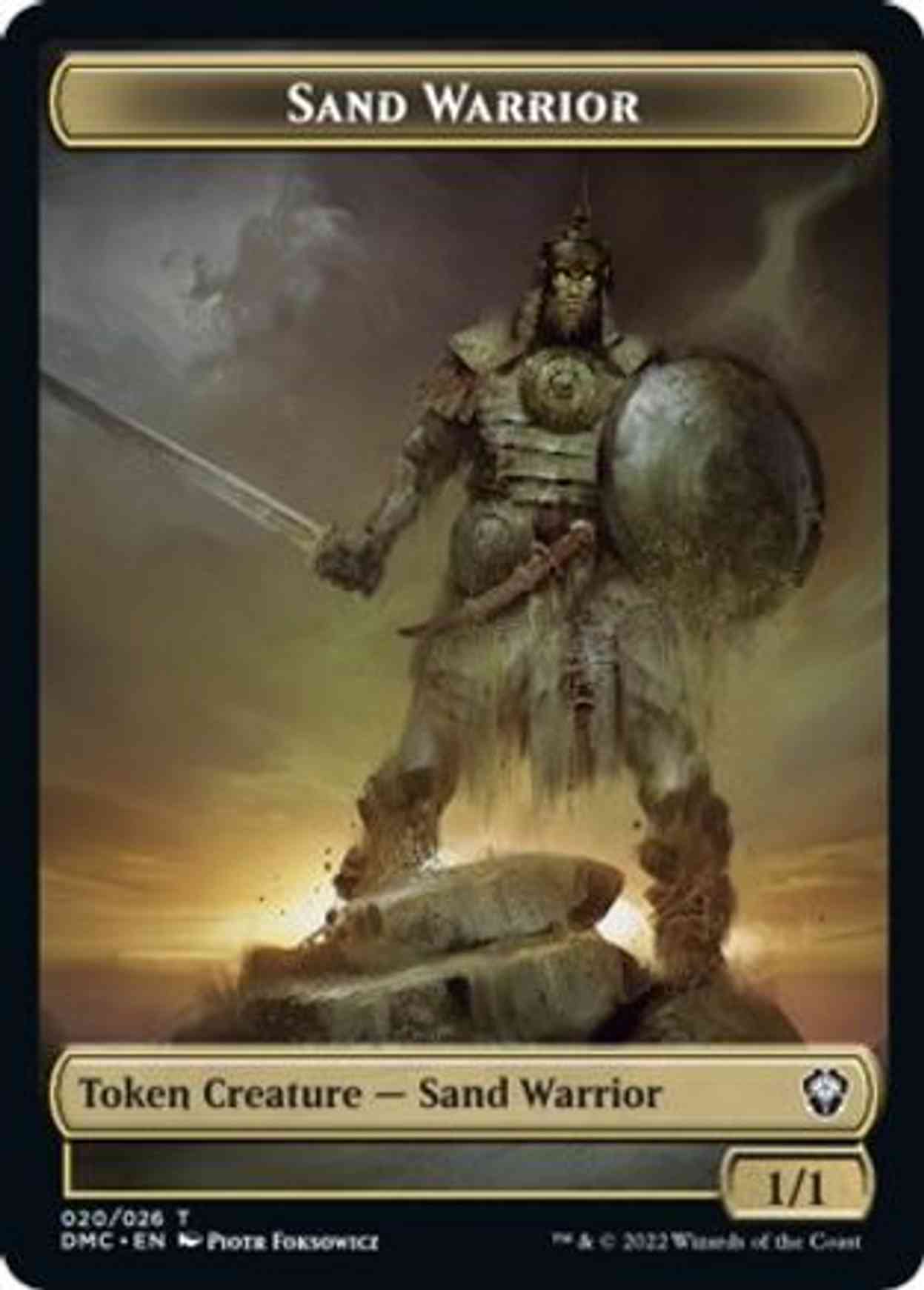 Sand Warrior Token magic card front