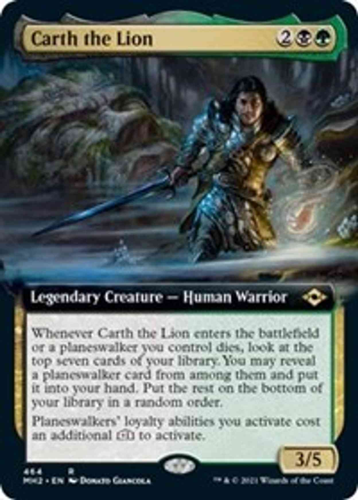 Carth the Lion (Extended Art) magic card front