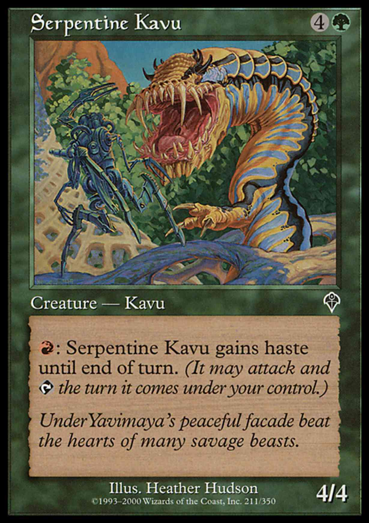 Serpentine Kavu magic card front