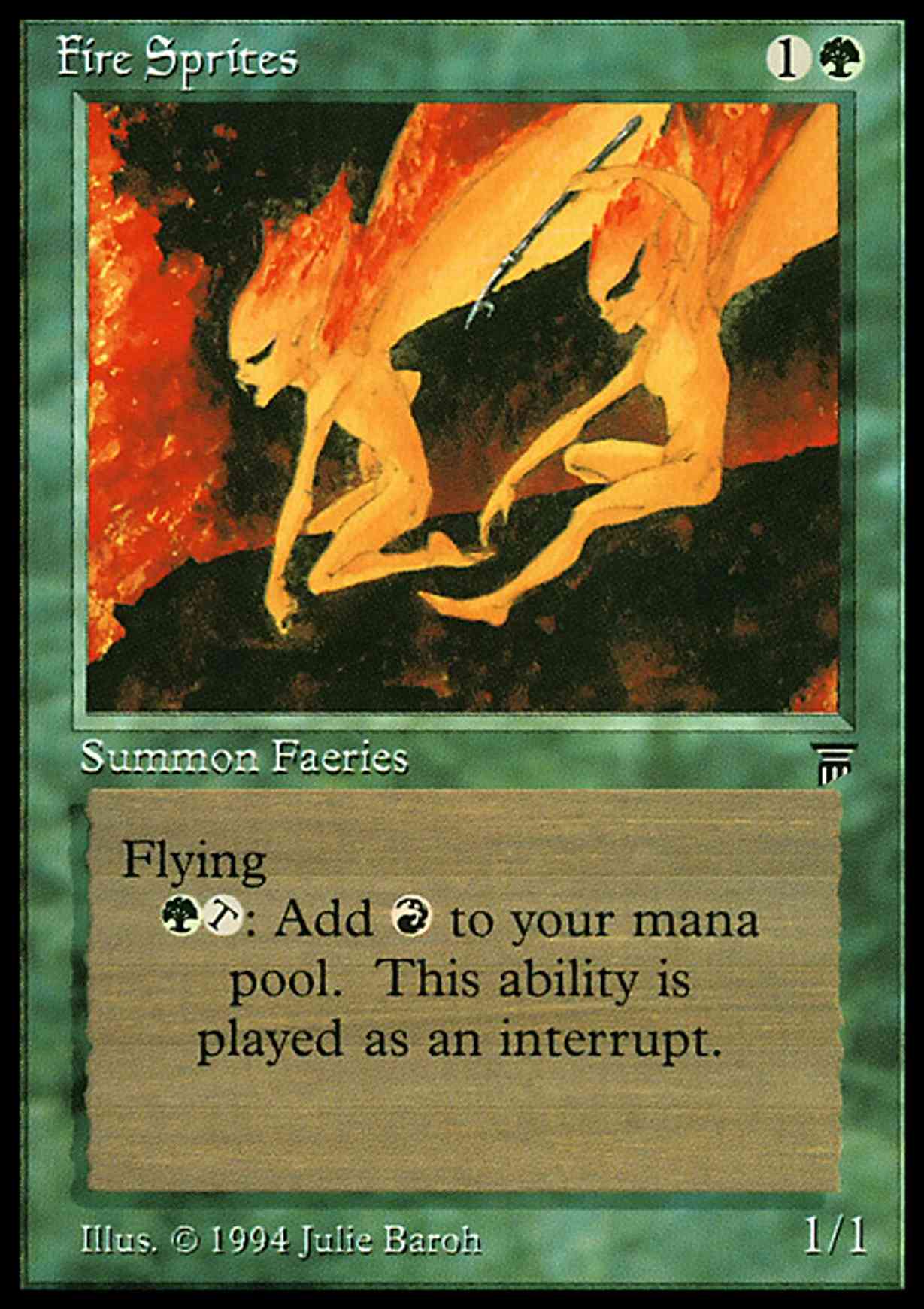 Fire Sprites magic card front
