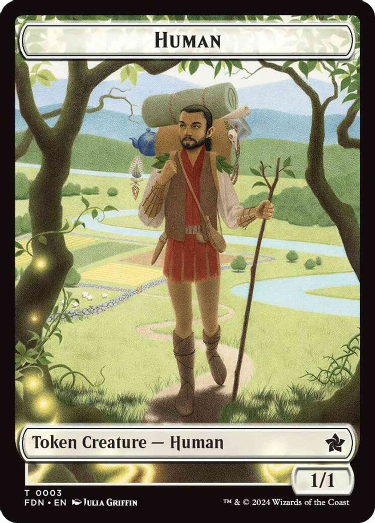 Human // Knight Double-Sided Token magic card front