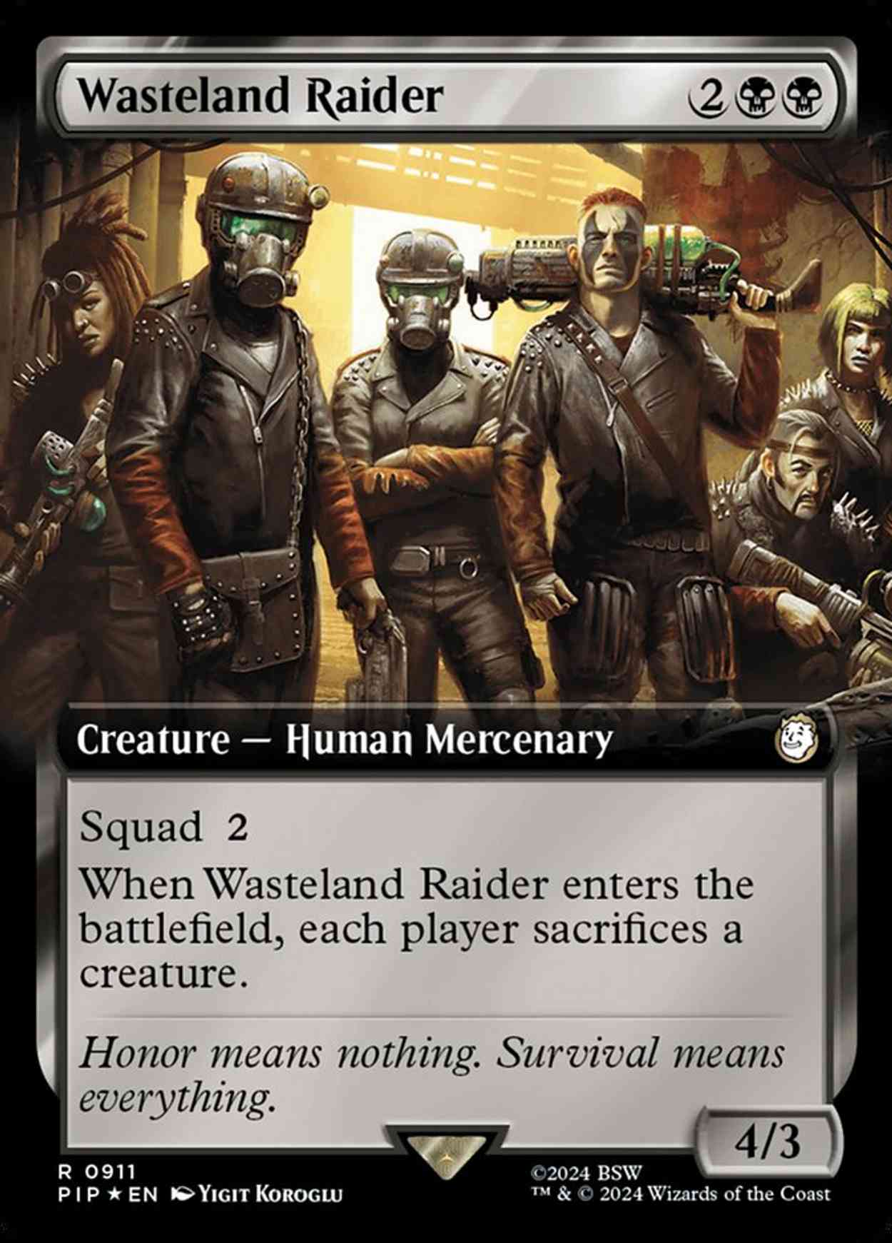 Wasteland Raider (Extended Art) (Surge Foil) magic card front