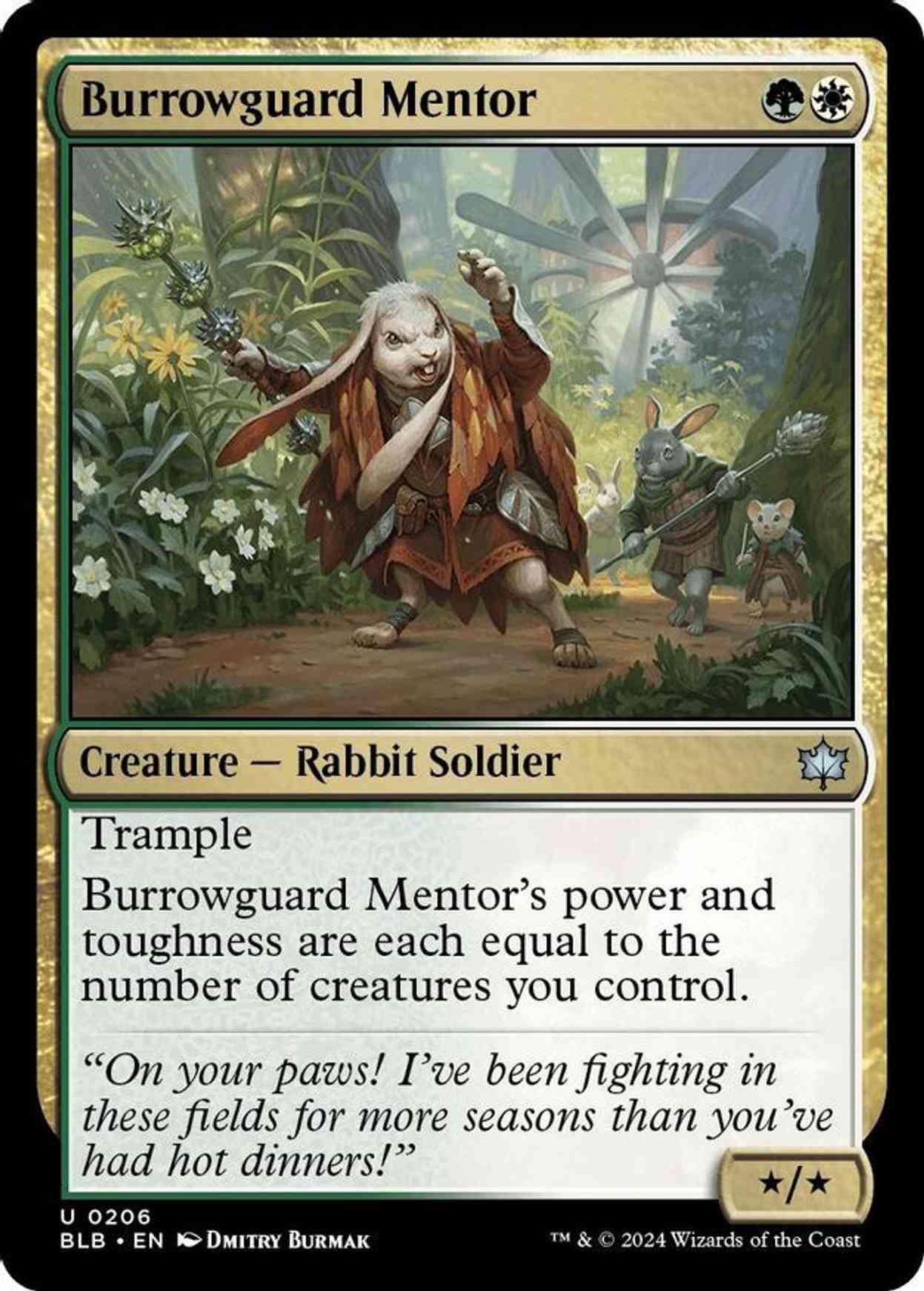 Burrowguard Mentor magic card front