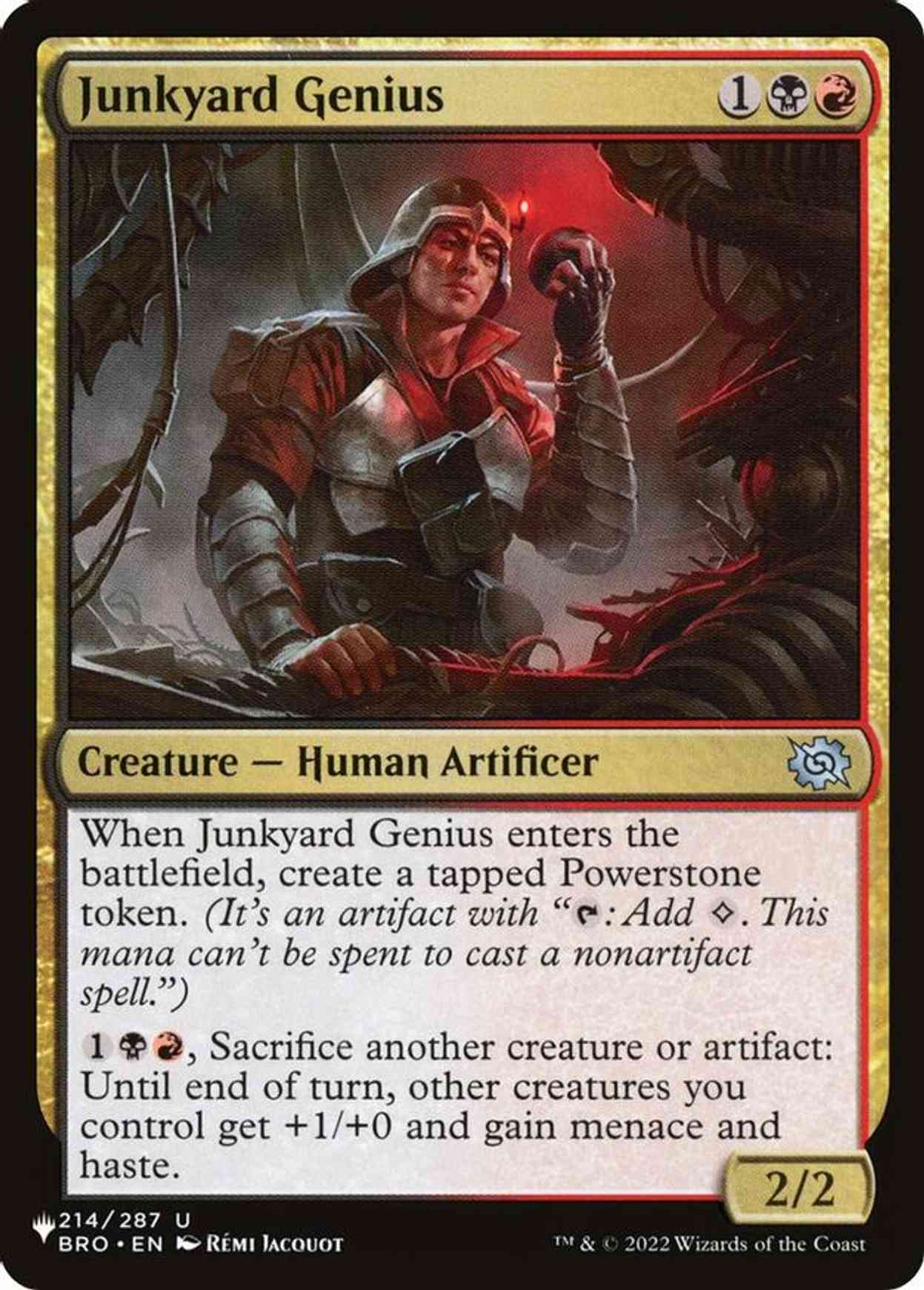 Junkyard Genius magic card front