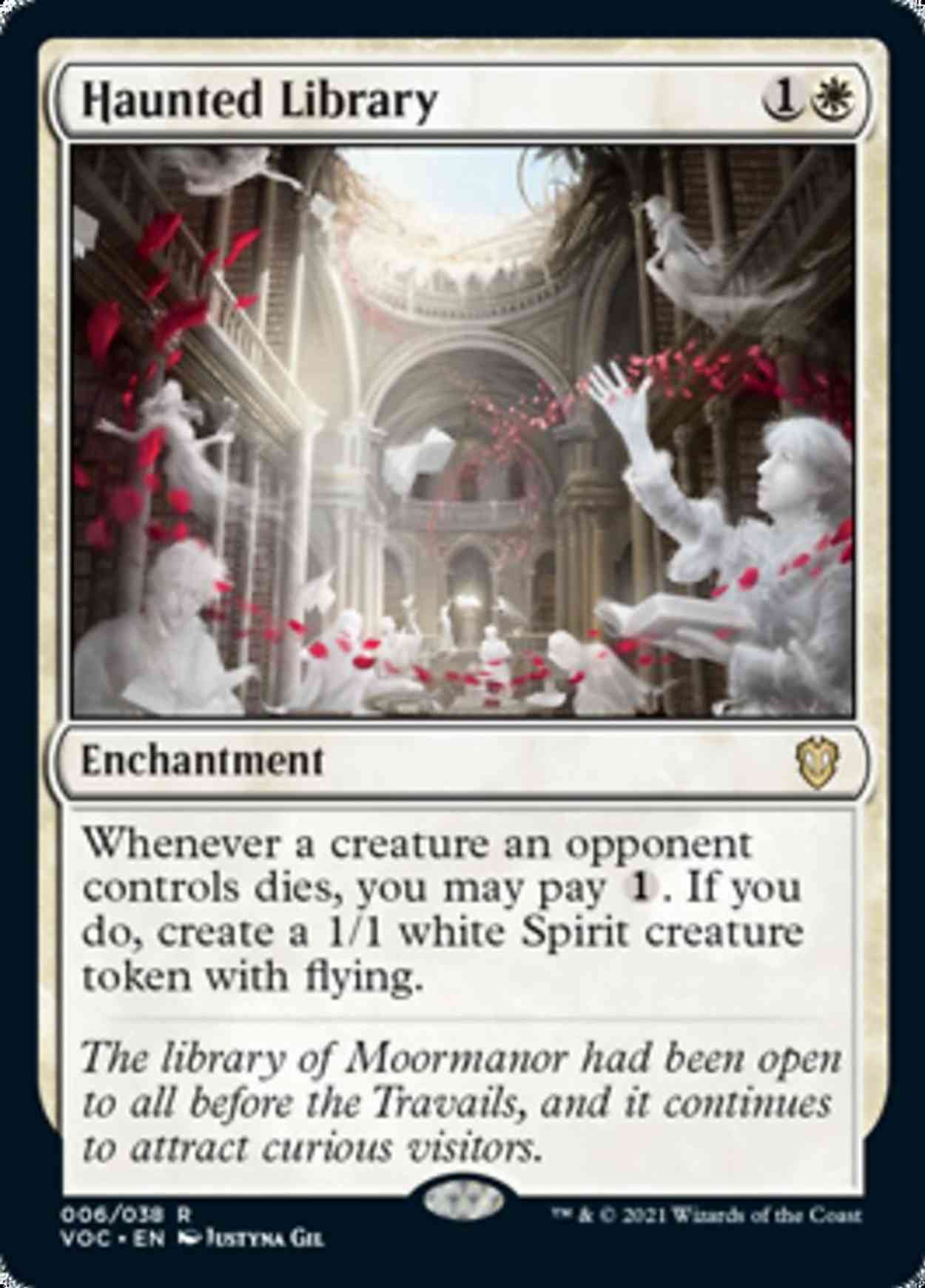 Haunted Library magic card front