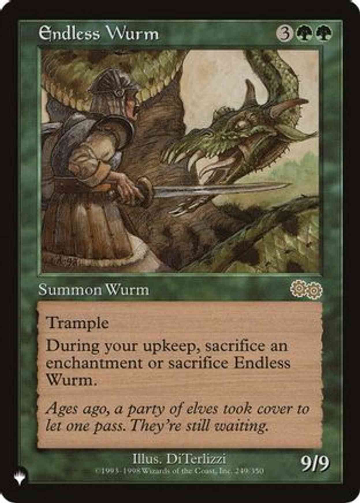 Endless Wurm magic card front