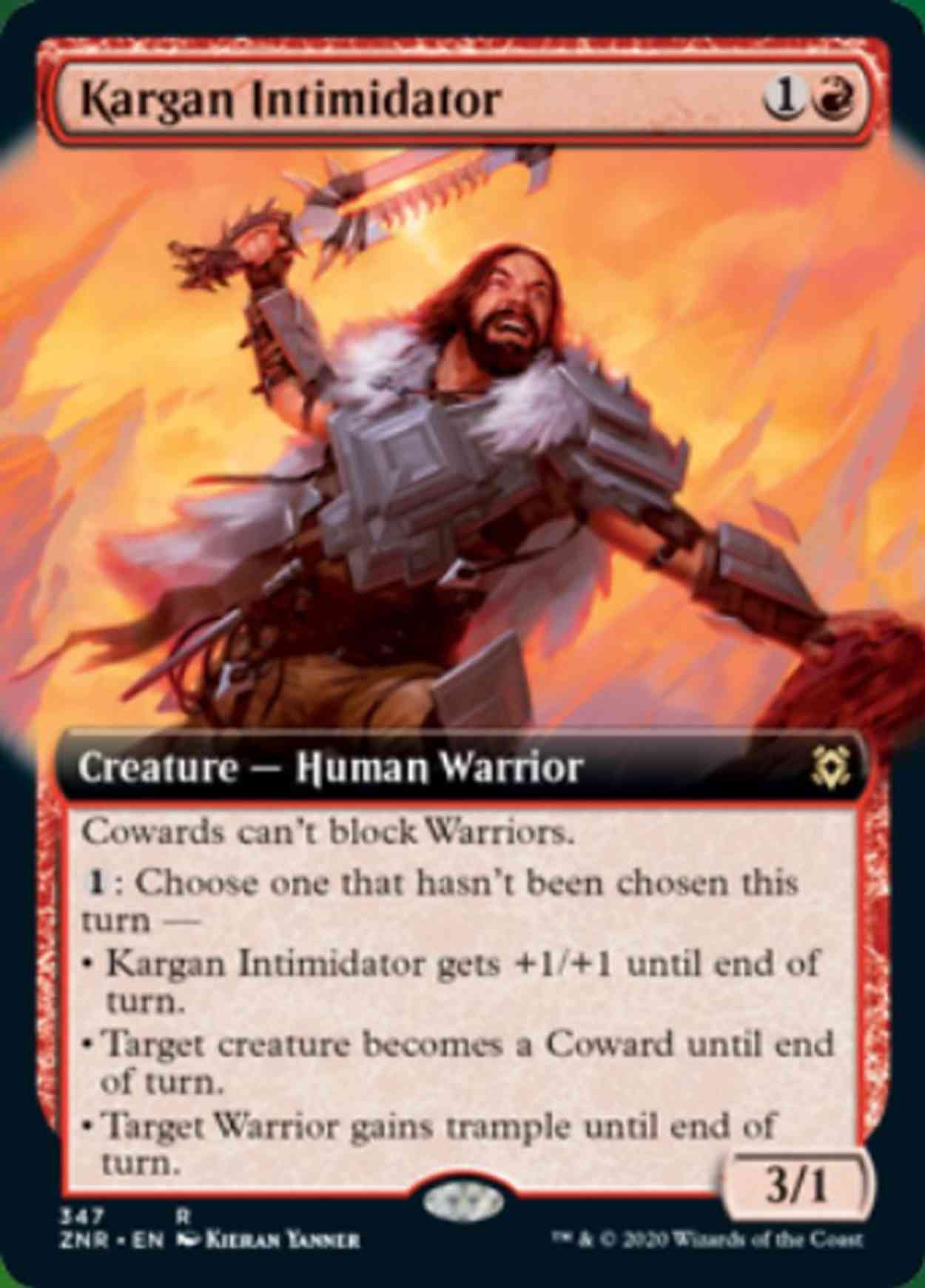 Kargan Intimidator (Extended Art) magic card front