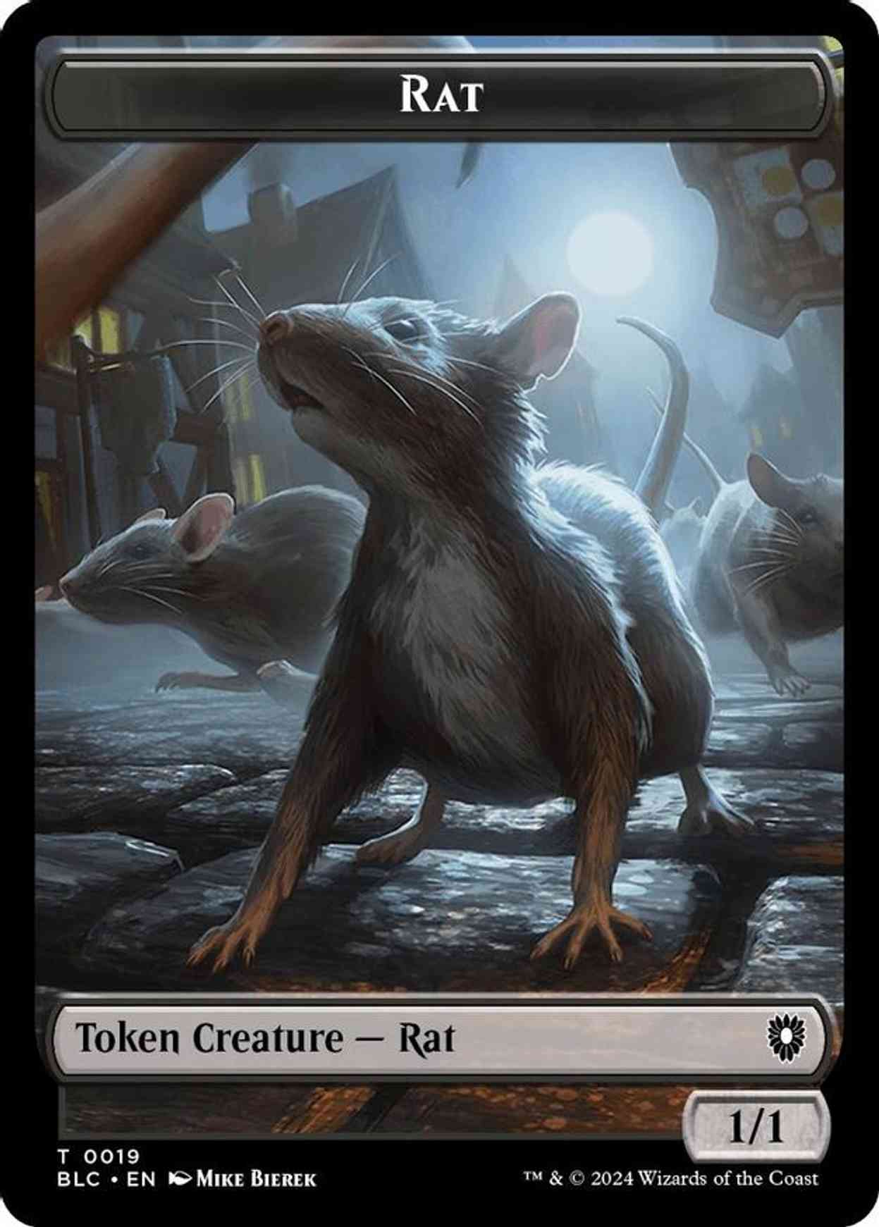 Rat // Raccoon Double-Sided Token magic card front