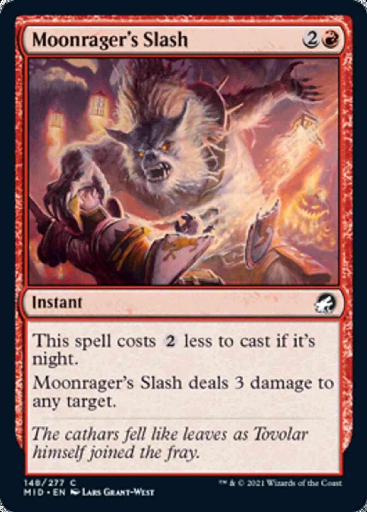 Moonrager's Slash magic card front