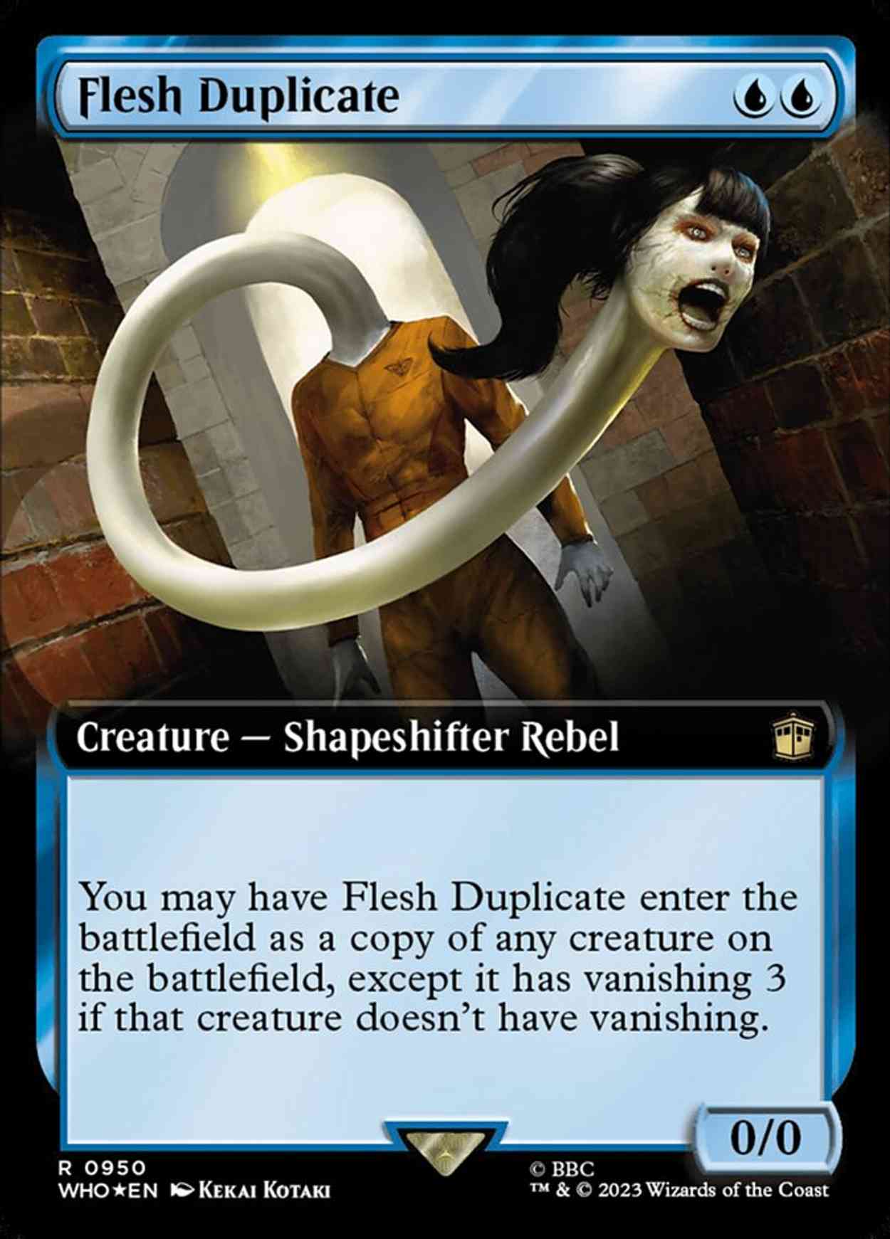 Flesh Duplicate (Extended Art) (Surge Foil) magic card front