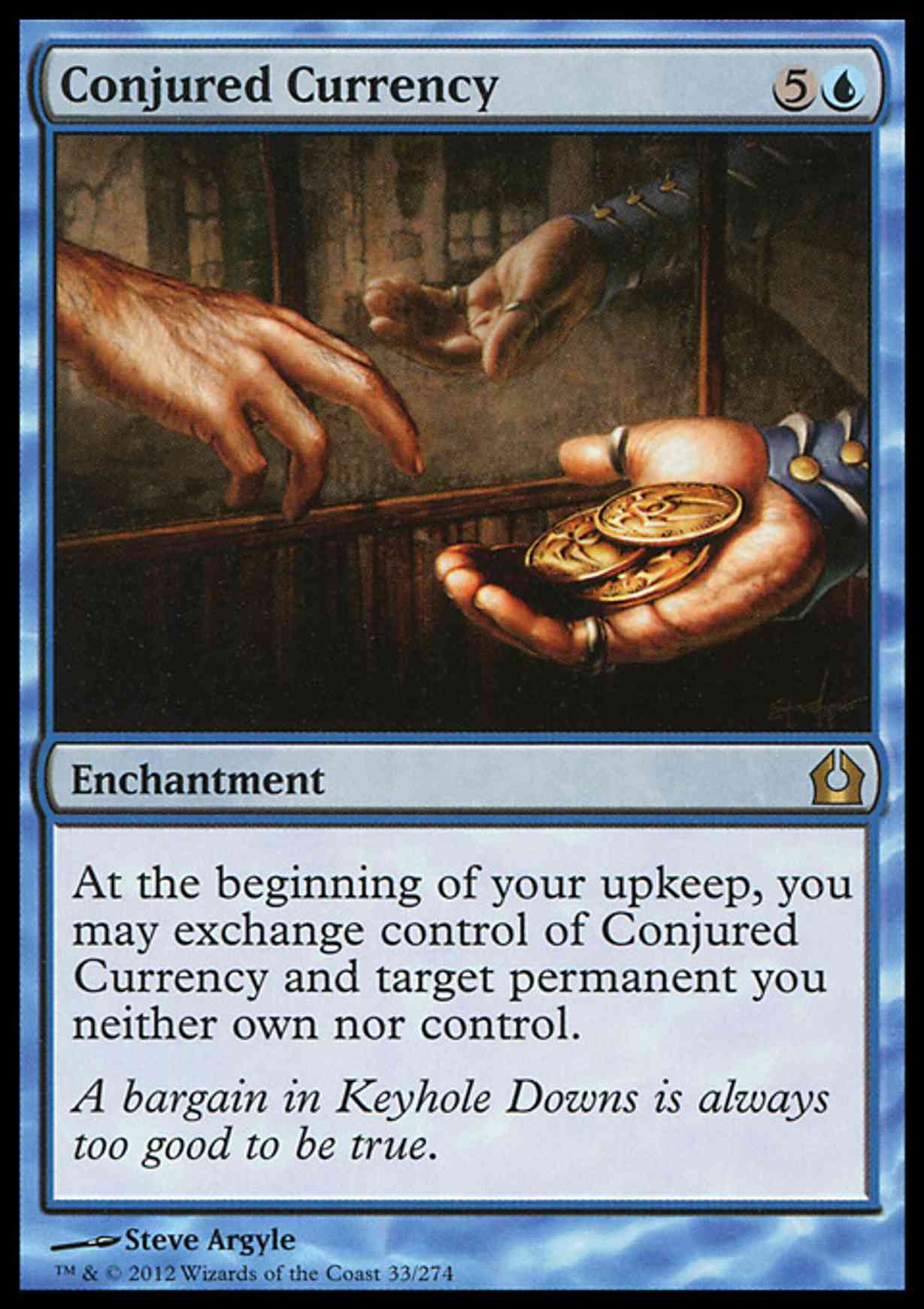 Conjured Currency magic card front