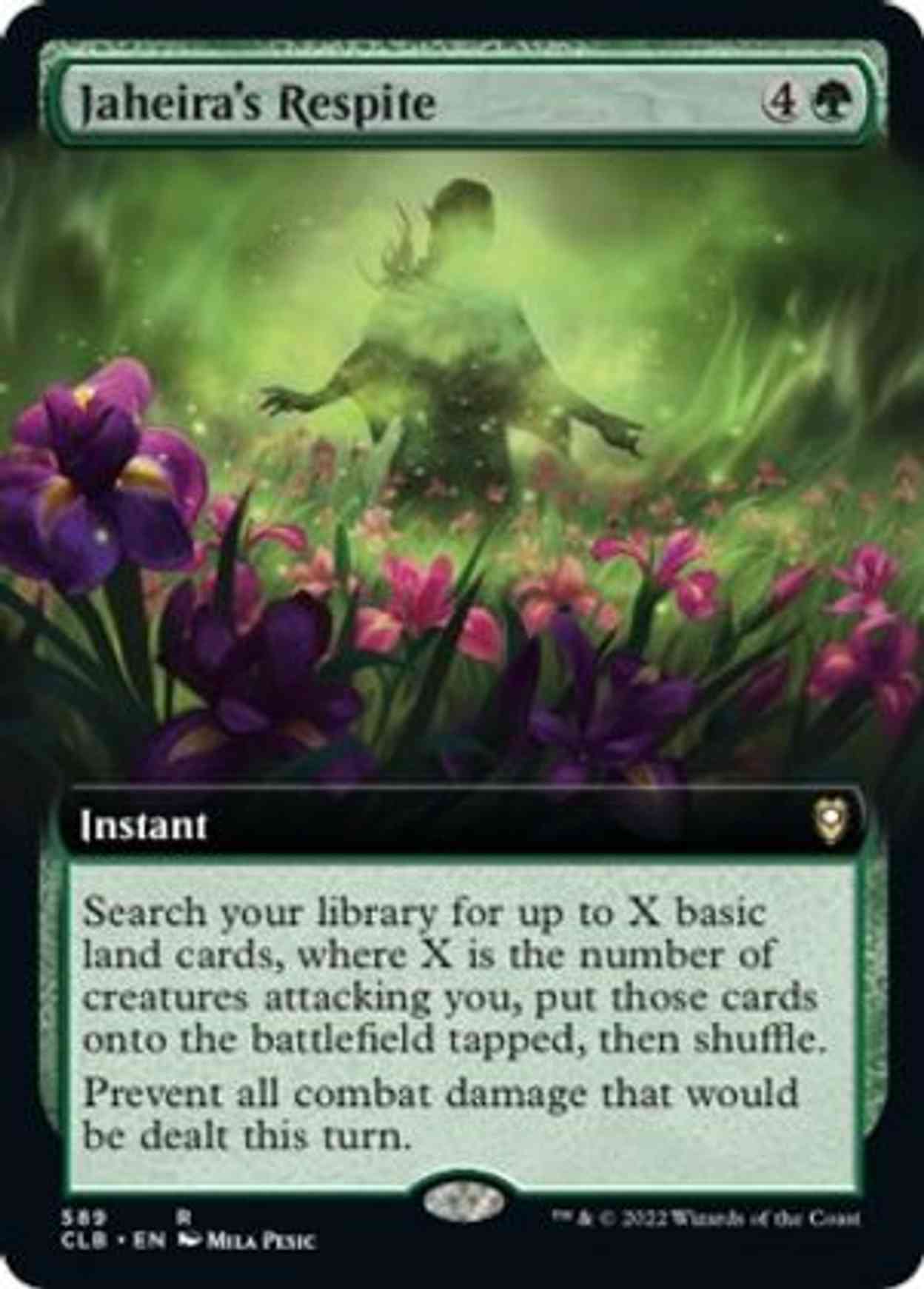 Jaheira's Respite (Extended Art) magic card front