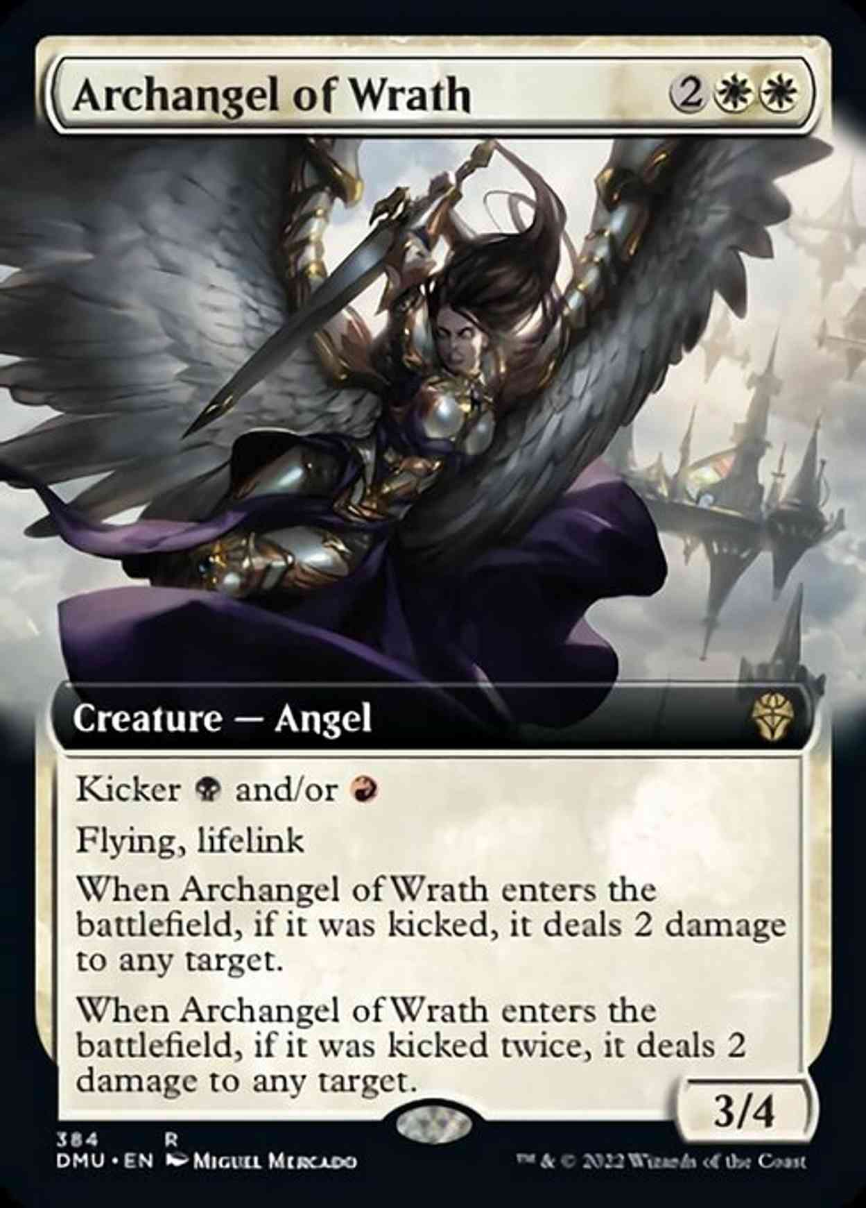 Archangel of Wrath (Extended Art) magic card front