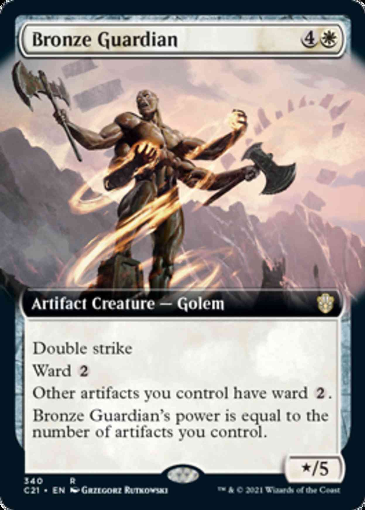 Bronze Guardian (Extended Art) magic card front