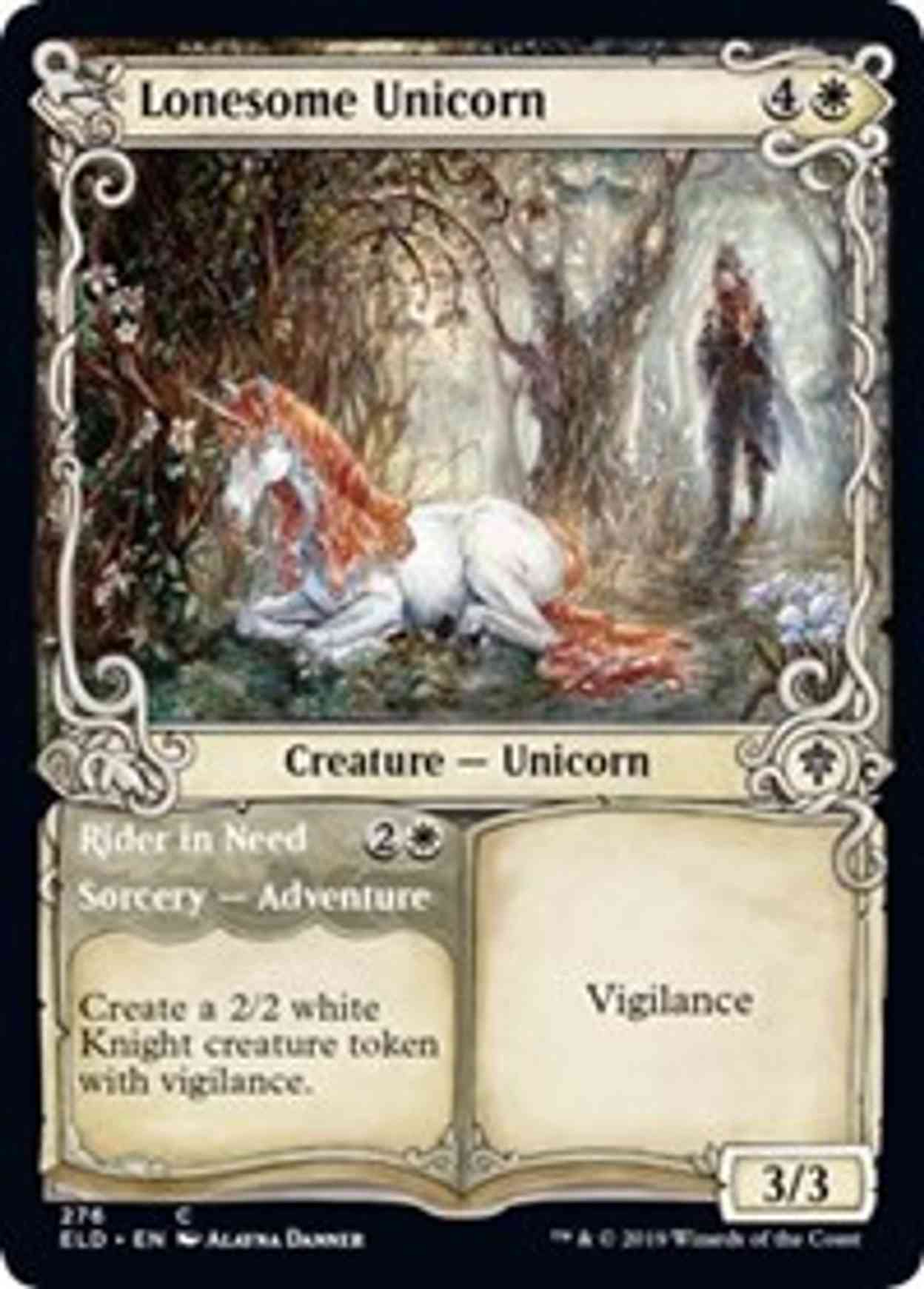 Lonesome Unicorn (Showcase) magic card front