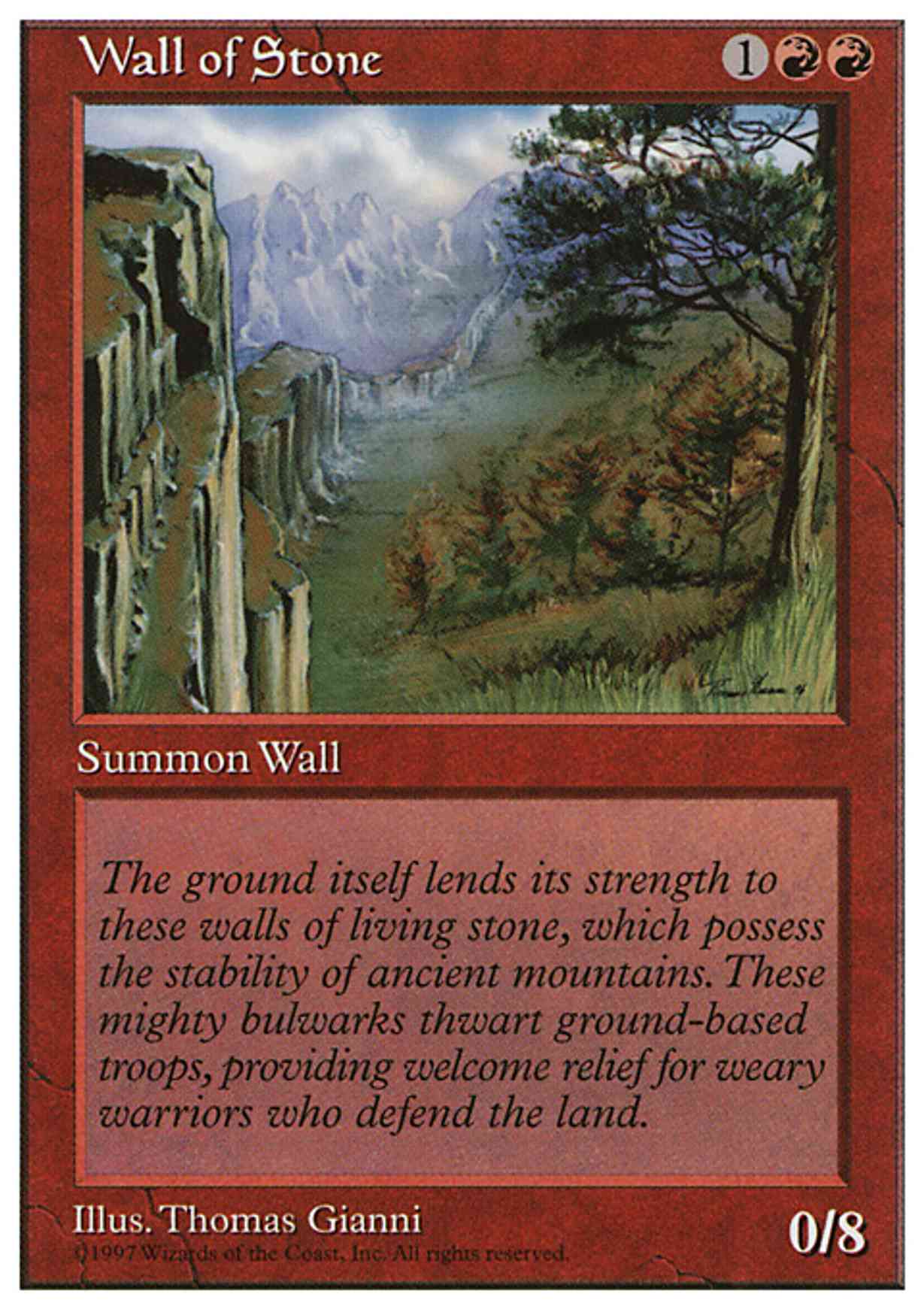Wall of Stone magic card front