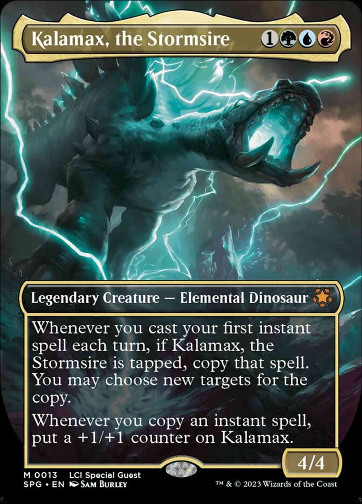 Kalamax, the Stormsire (Borderless) magic card front