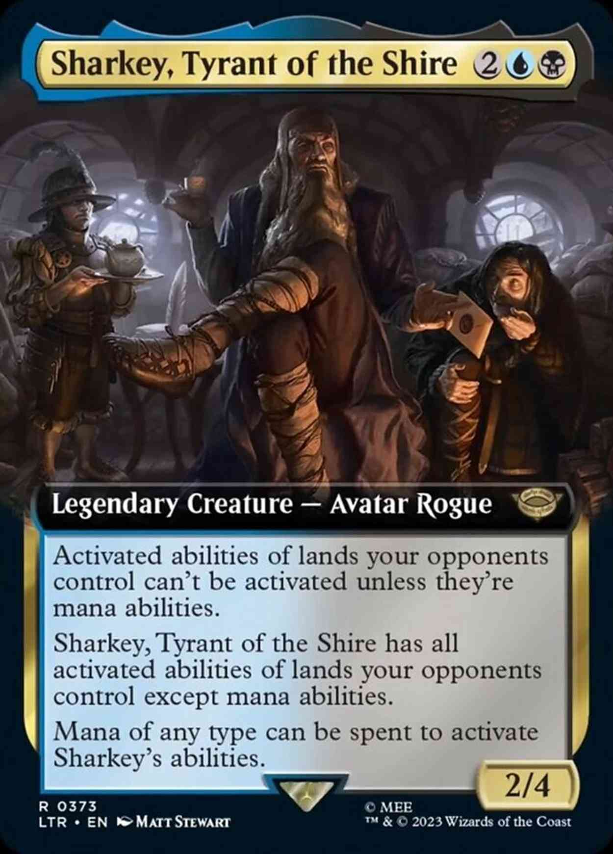 Sharkey, Tyrant of the Shire (Extended Art) magic card front