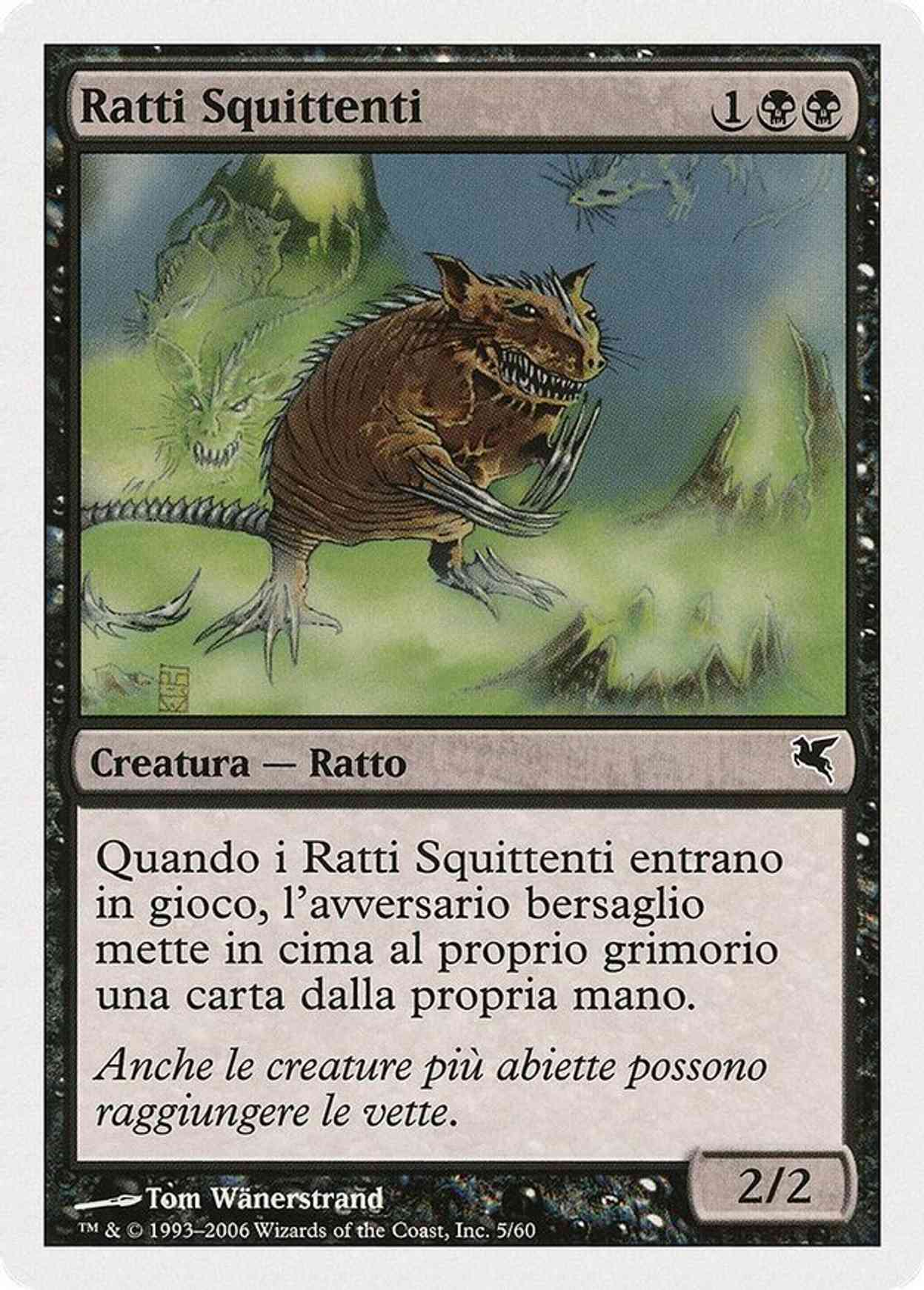 Chittering Rats (Italian) - "Ratti Squittenti" (A5) magic card front