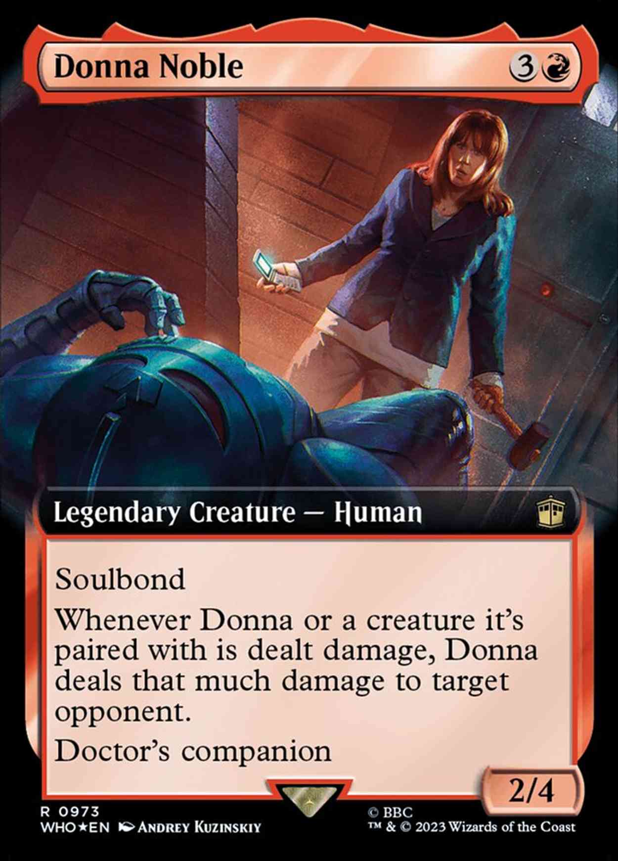 Donna Noble (Extended Art) (Surge Foil) magic card front