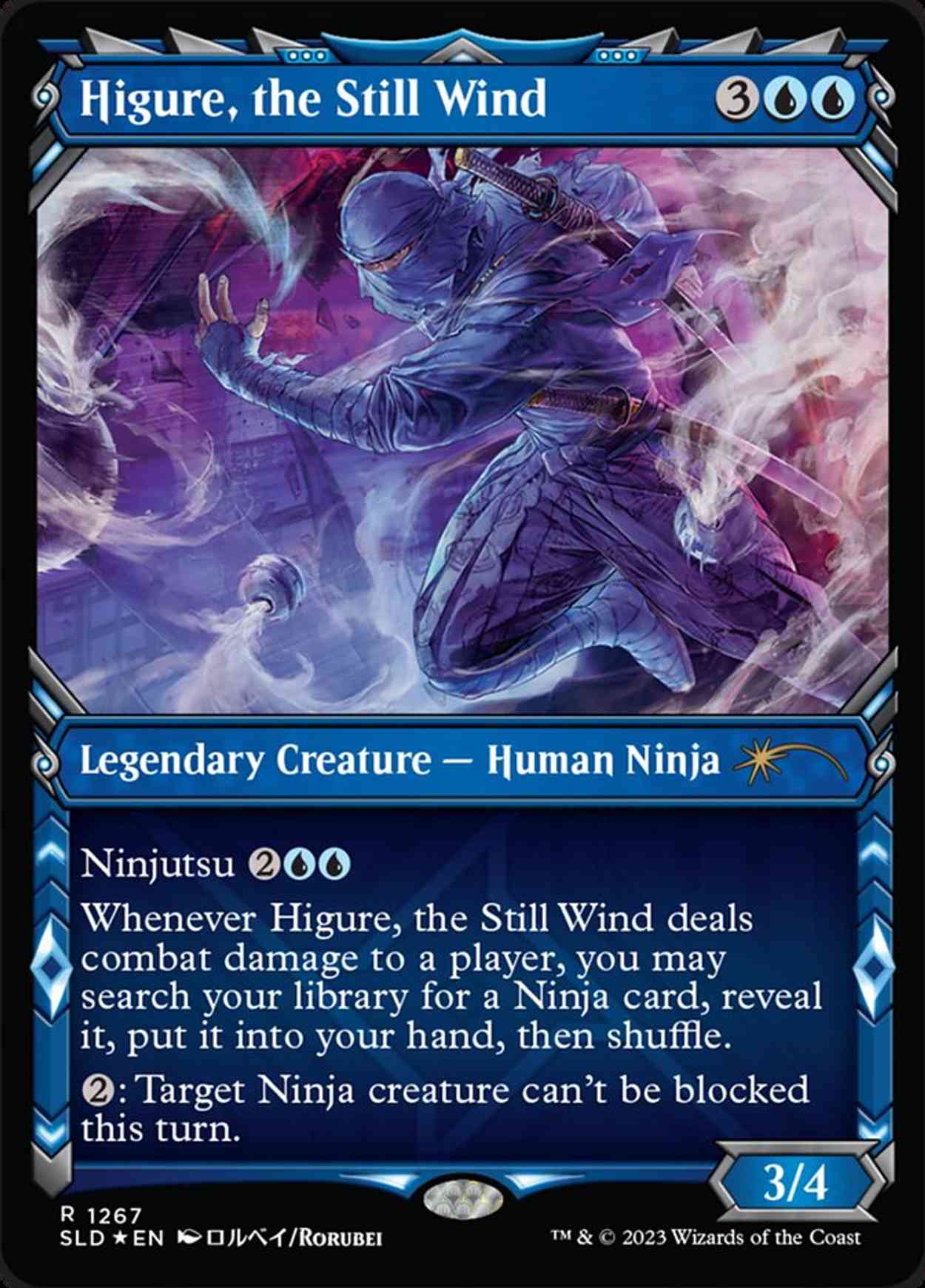 Higure, the Still Wind (Halo Foil) magic card front