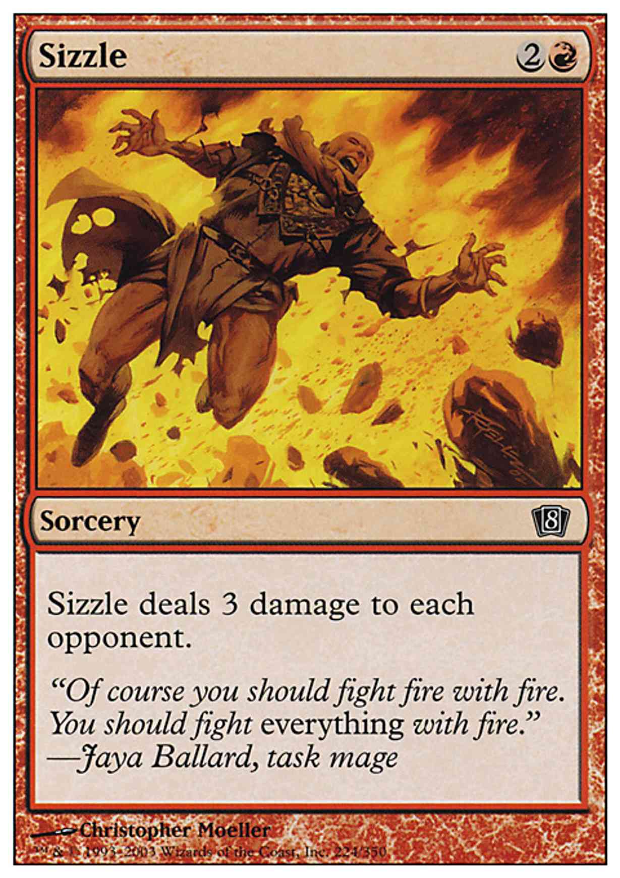 Sizzle magic card front