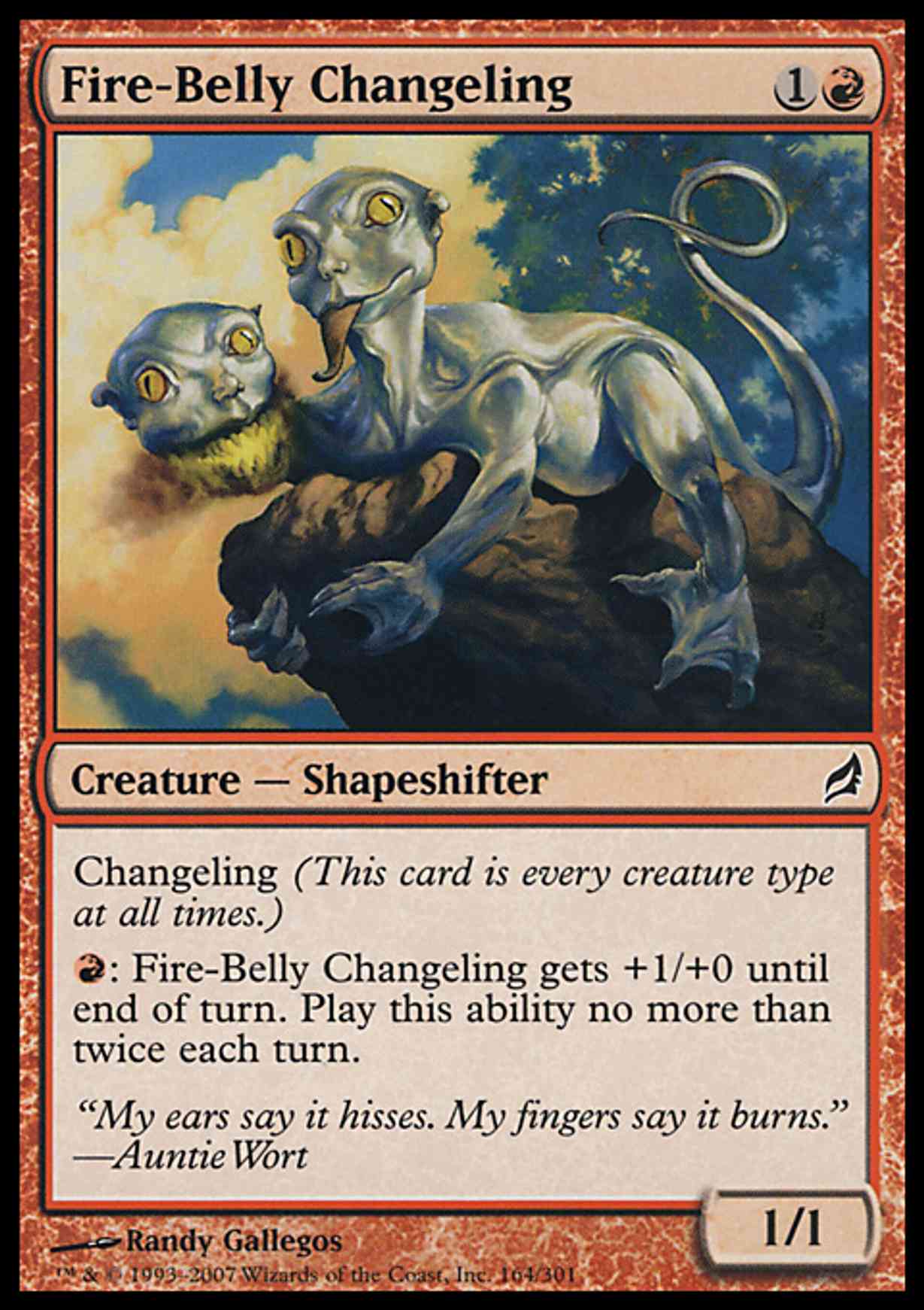 Fire-Belly Changeling magic card front
