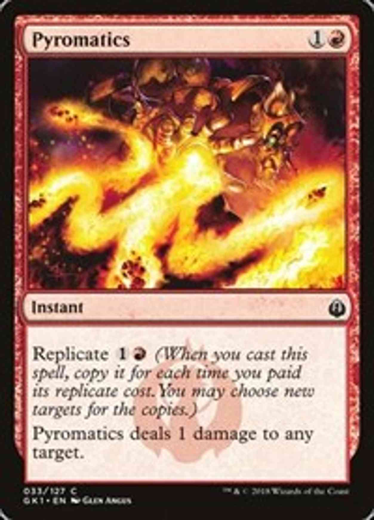 Pyromatics magic card front