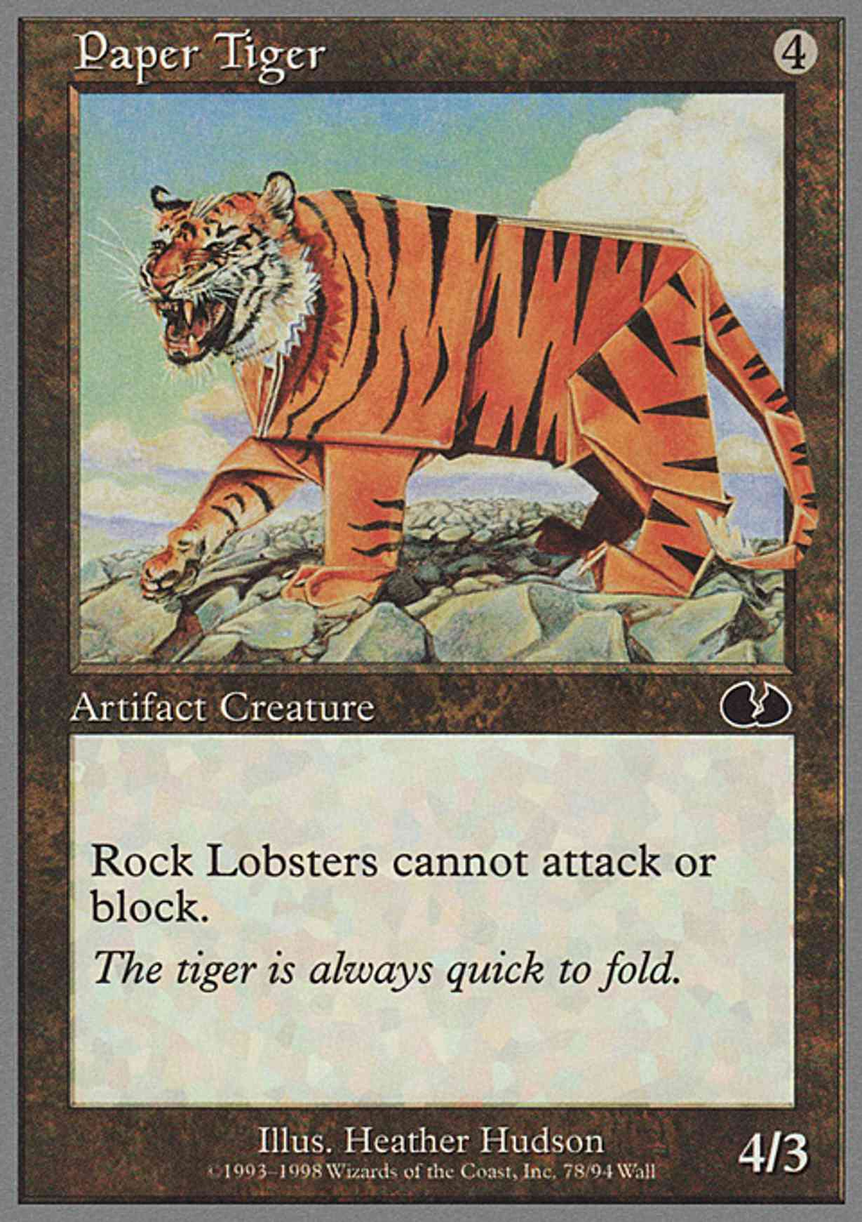 Paper Tiger magic card front
