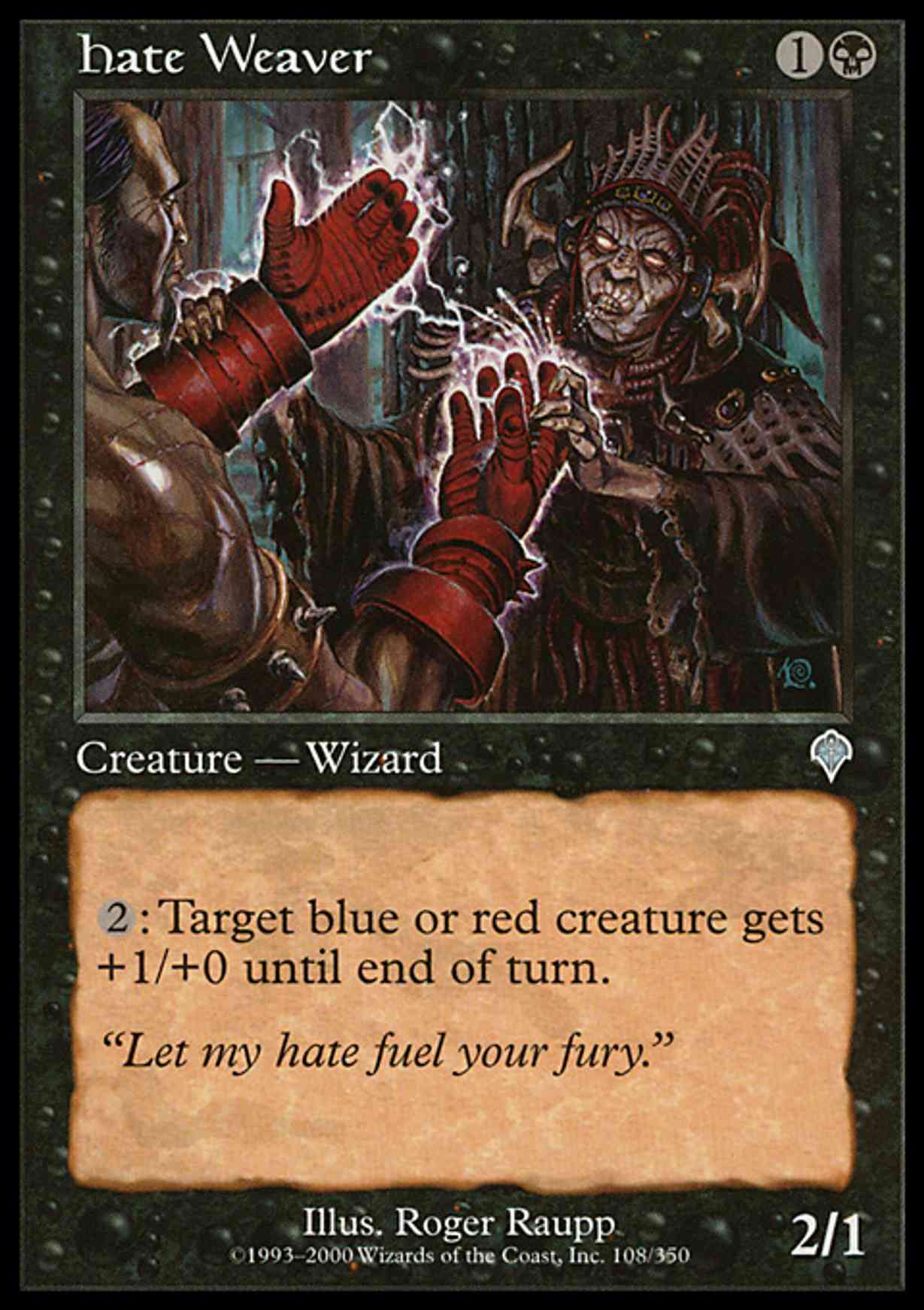 Hate Weaver magic card front