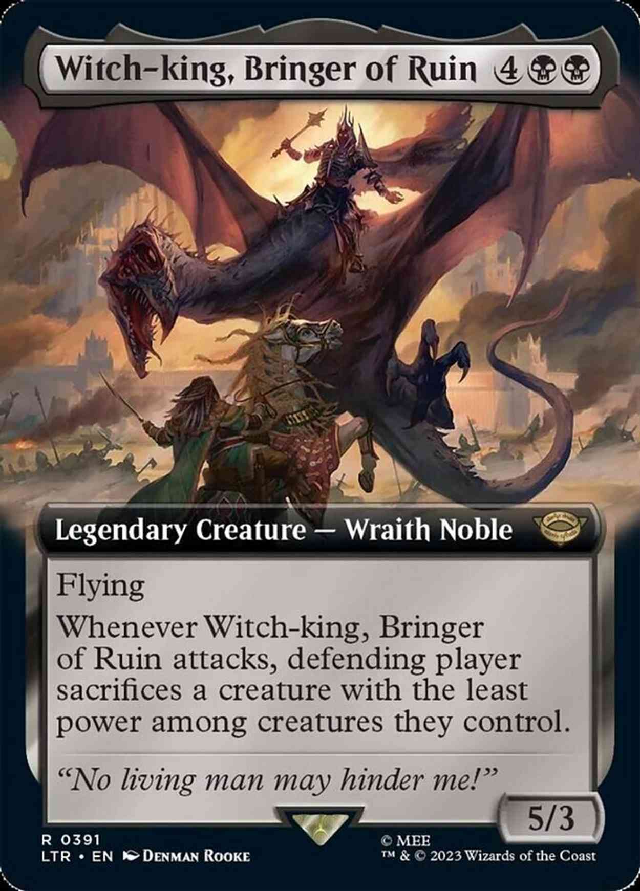 Witch-king, Bringer of Ruin (Extended Art) magic card front